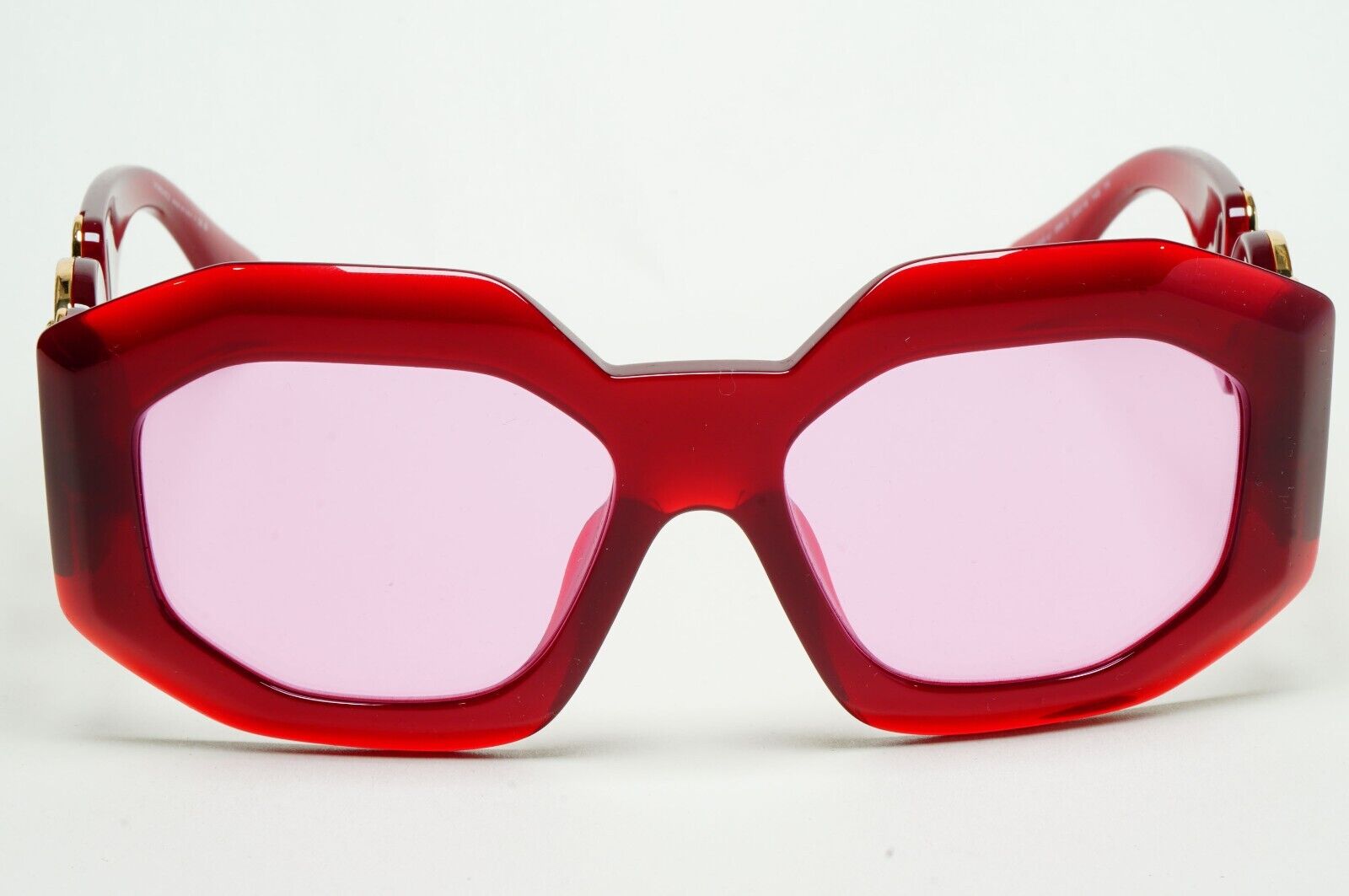Versace Sunglasses Oversized Medusa Biggie Red Fuchsia MOD VE 4424-U 388/5