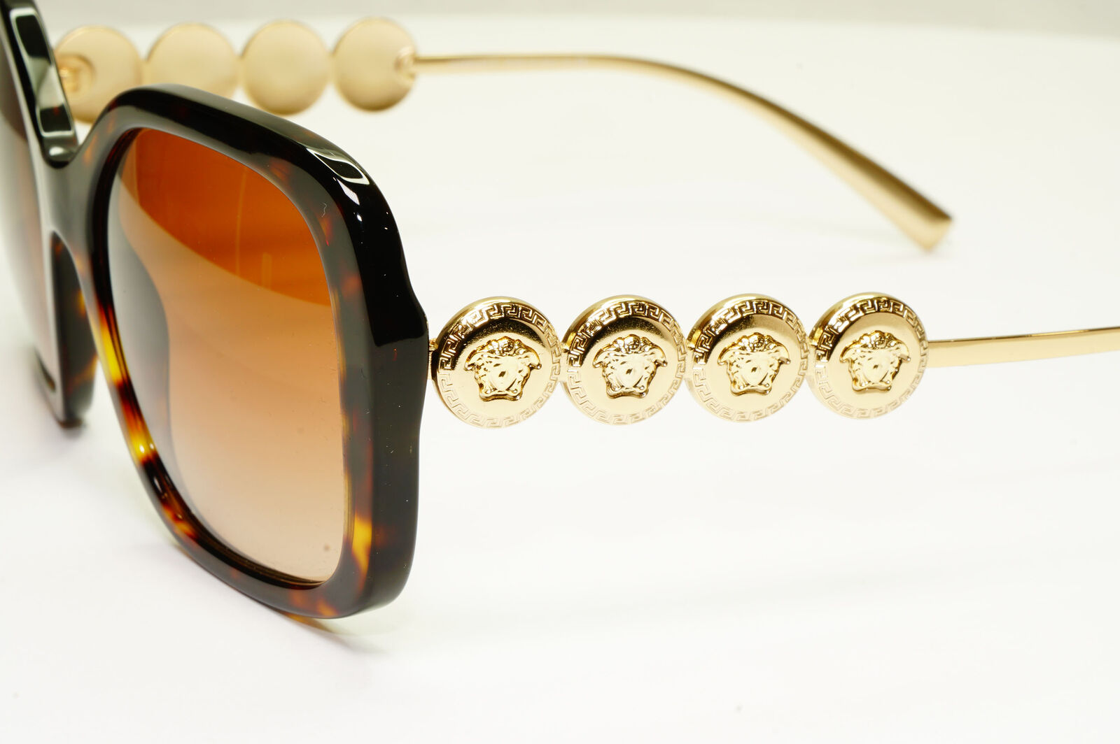 Authentic Versace Womens Square Sunglasses Gold Medusa MOD 4375 108/13