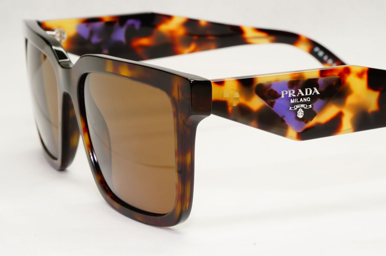 Prada Sunglasses Symbole Triangle Square Brown Tortois PR27YS SPR 27Y 2AU-08N