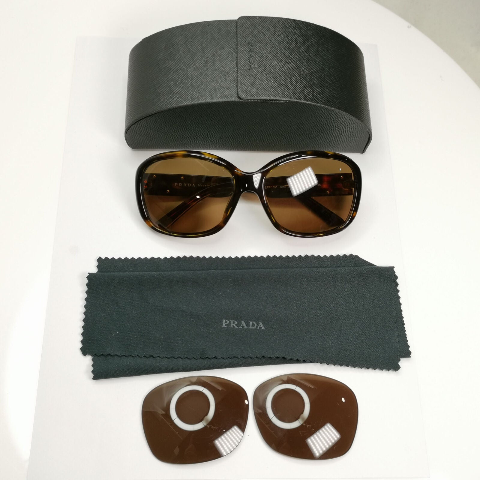 Prada 2011 Triangle Logo Sunglasses Brown Gold PR10MS SPR 10M 2AU-8C1 141122