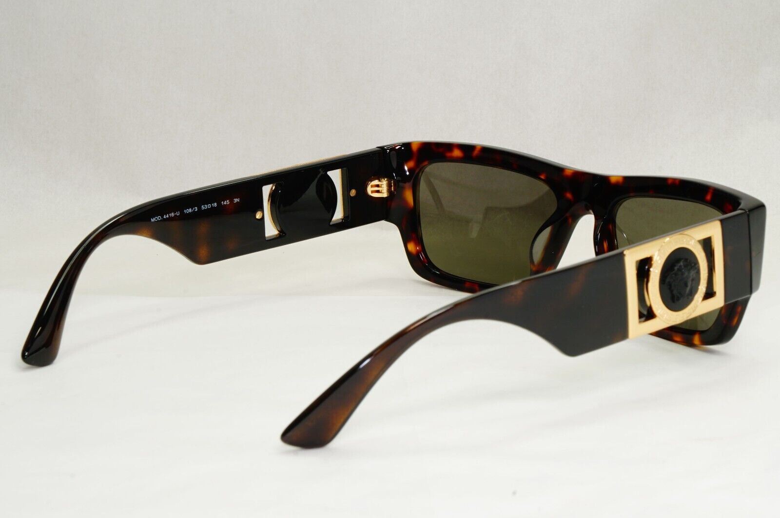 Versace Sunglasses Brown Square Tortoise Havana Gold MOD VE 4416-U 108/3 53mm