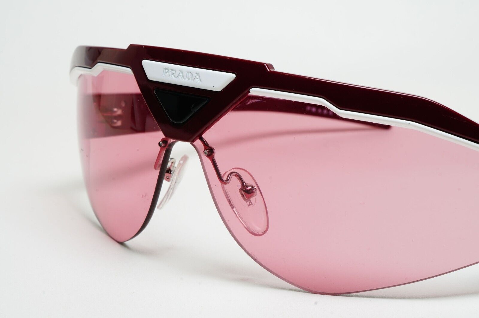 Prada Sunglasses Bordo Brown Shield Wrap PR69VS SPR 69V 459-1K0 231124