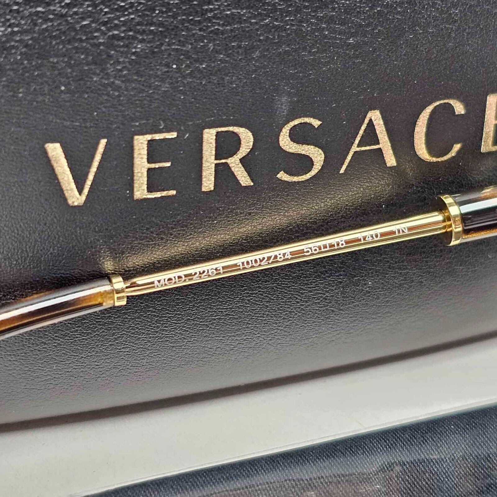 Versace Sunglasses Oversized Square Brown Gold Pink MOD VE 2261 1002/84 56mm