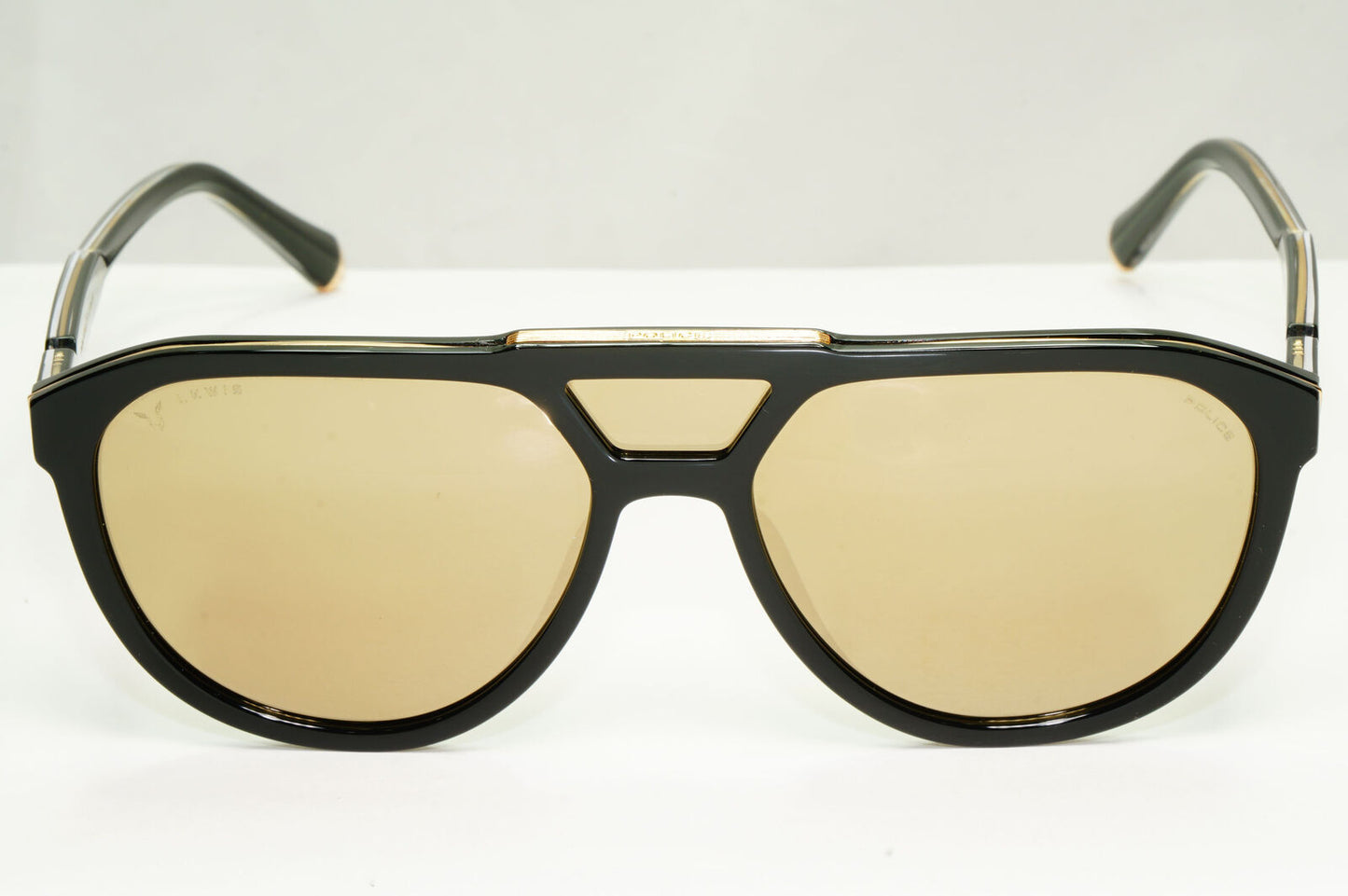 Police Lewis Hamilton F1 Sunglasses Black Gold Mirror Pilot 22 SPL C50 COL BLKG