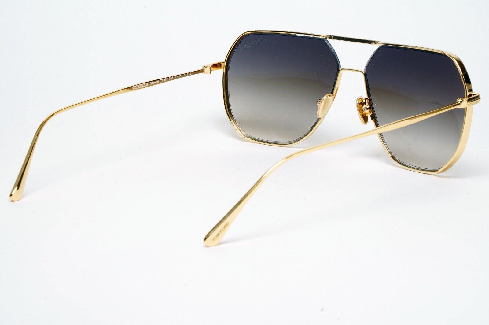 Tom Ford Sunglasses Gilles-02 Gold Grey Navigator FT0852 TF 852 30B 59mm
