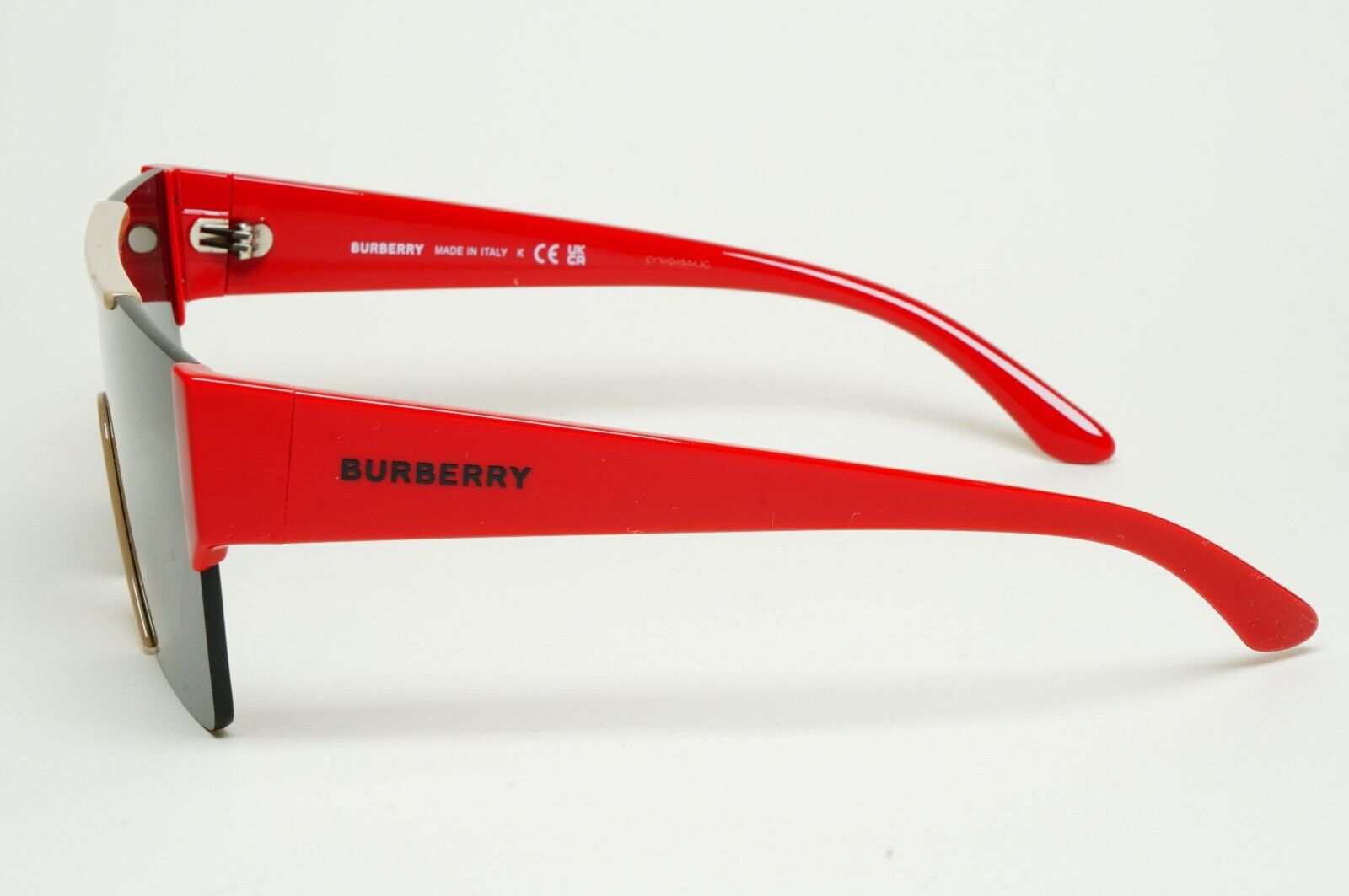 Burberry Sunglasses Red Black Beige Shield Visor Square Unisex BE 4291