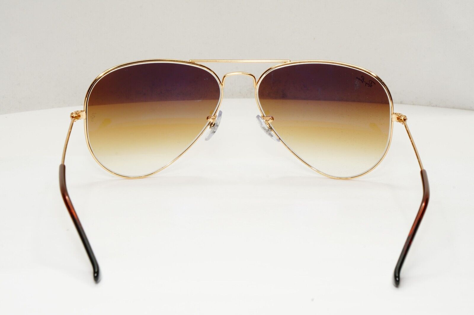 Ray-Ban Sunglasses Aviator Gold Brown Gradient Pilot Metal RB 3025 001/51 58mm