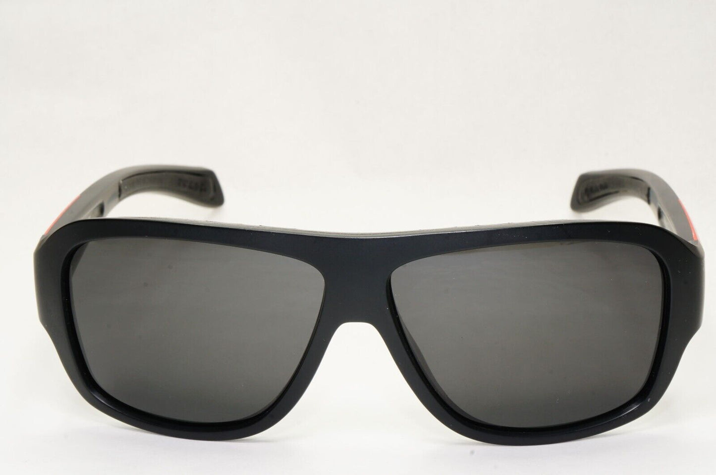 Prada Sunglasses 2007 Vintage Black Square Rossa PS02IS SPS 02I 1BO-1A1 111223