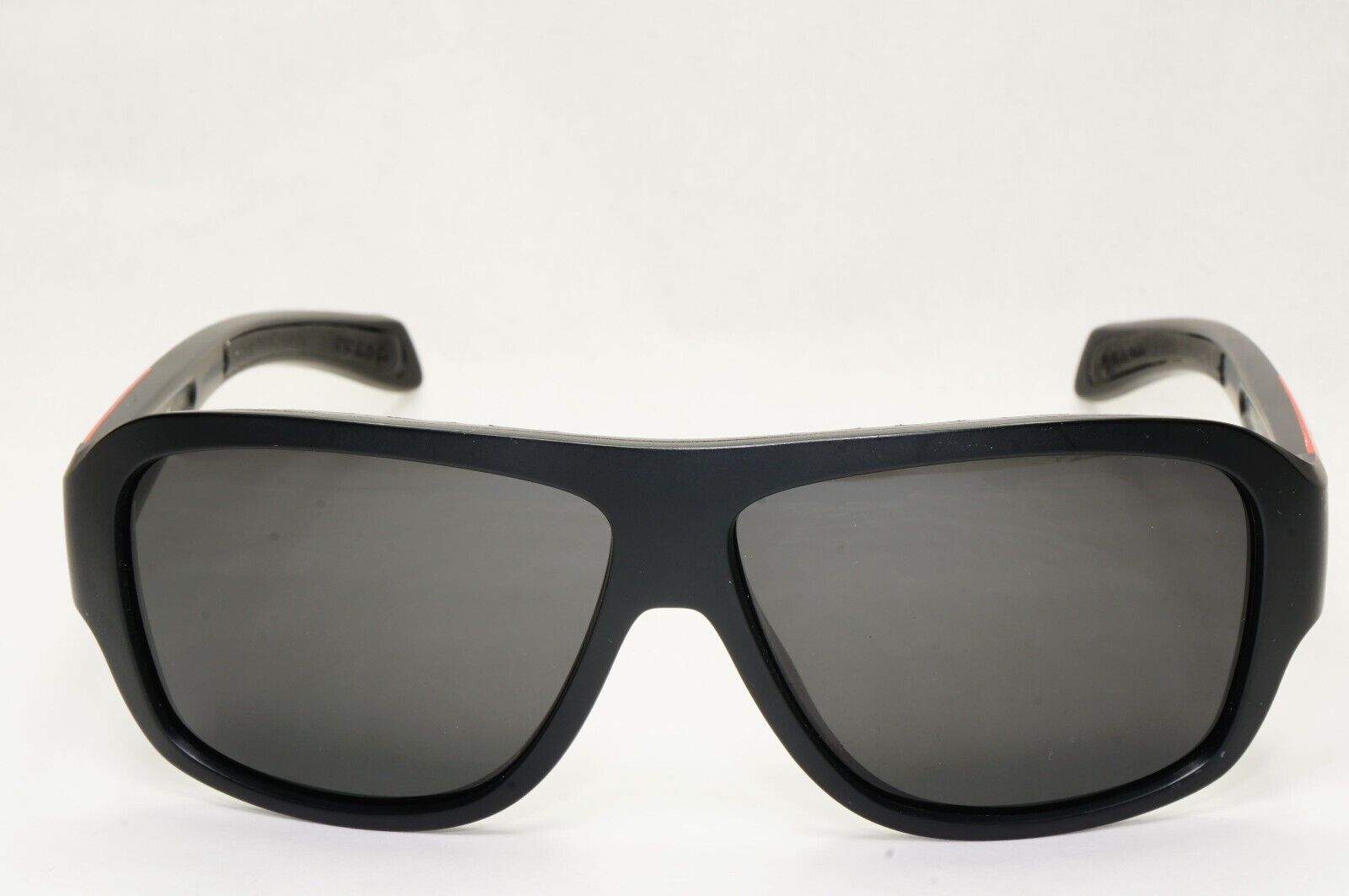 Prada Sunglasses 2007 Vintage Black Square Rossa PS02IS SPS 02I 1BO-1A1 111223