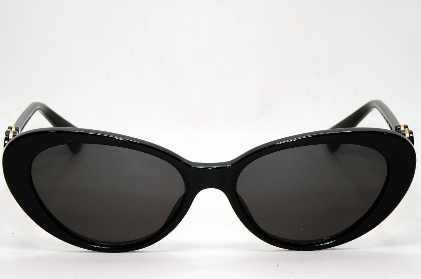 Versace Sunglasses Black Gold Medusa Cat Eye MOD VE 3331-U GB1 55mm