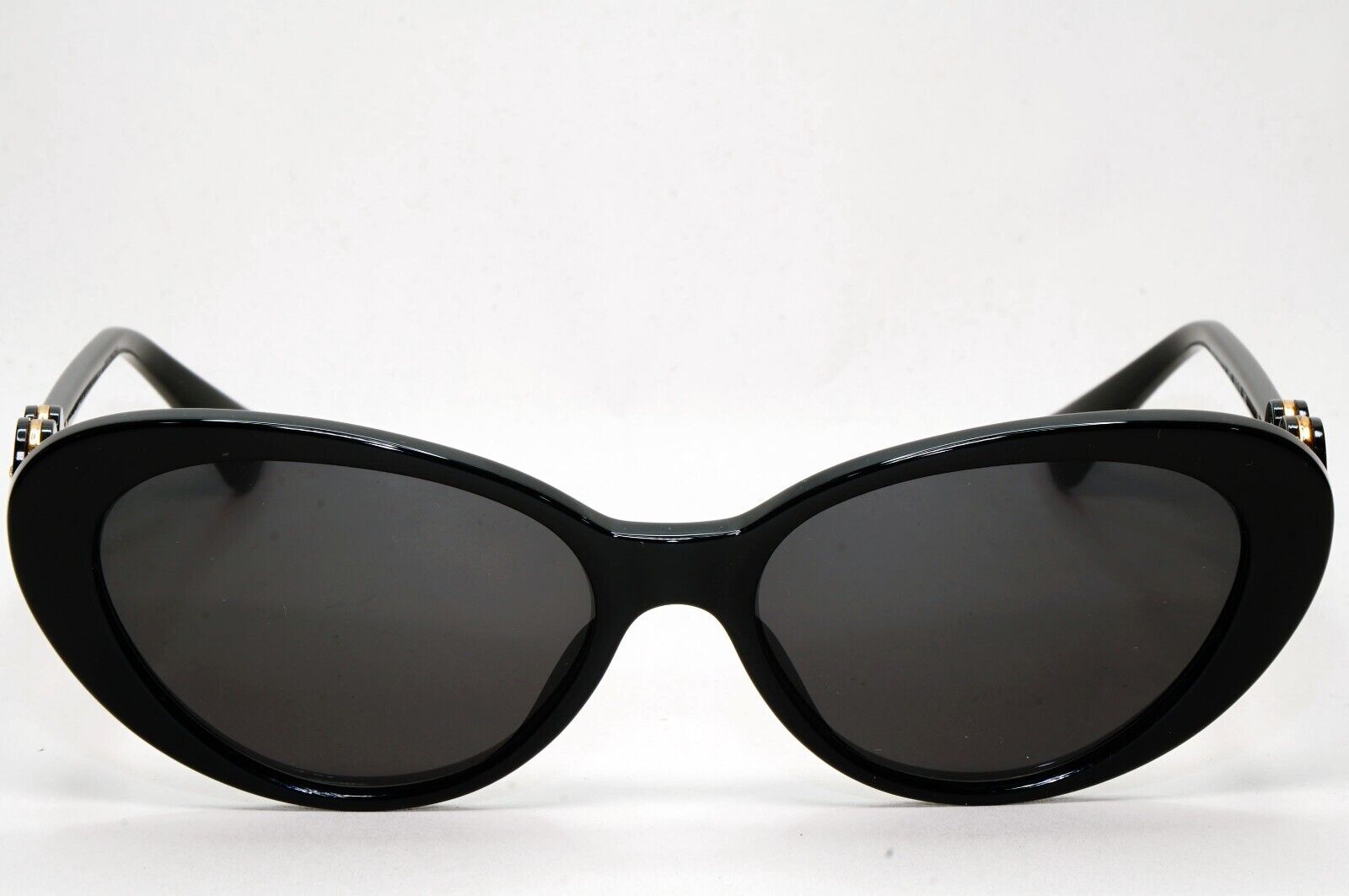 Versace Sunglasses Black Gold Medusa Cat Eye MOD VE 3331-U GB1 55mm