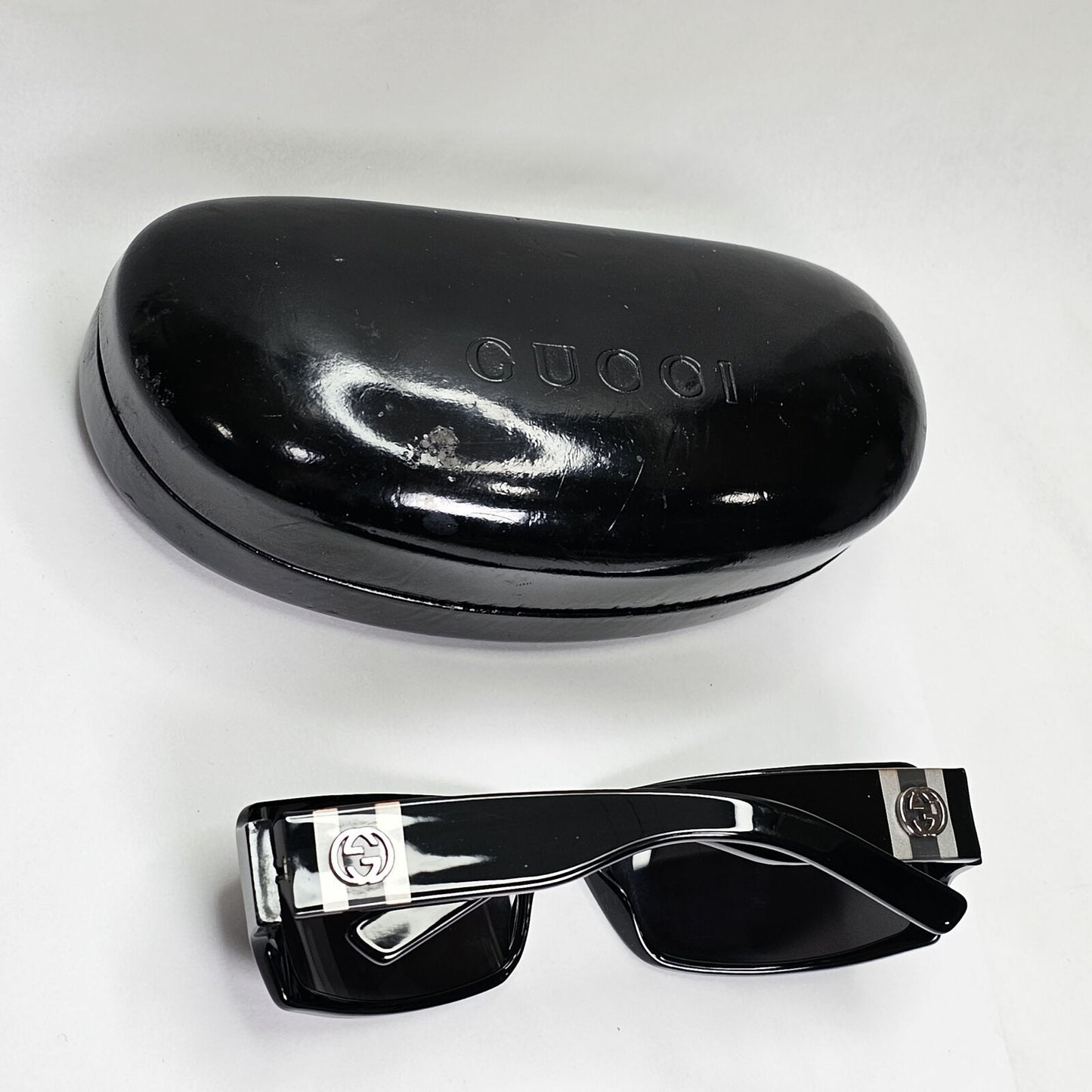 Gucci Sunglasses 2006 Vintage Black Rectangle Square Retro GG 2564/S Z8P 131223