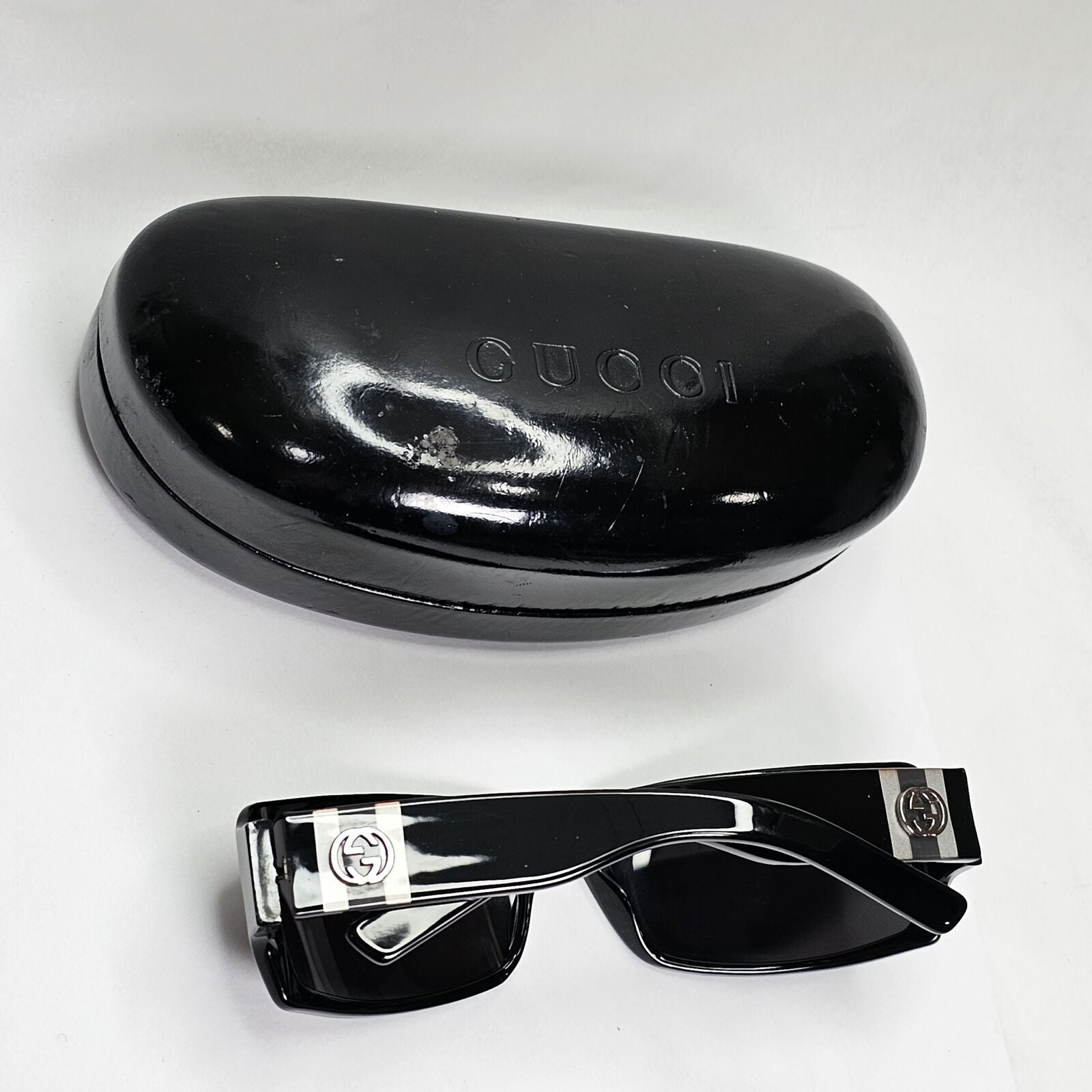 Gucci Sunglasses 2006 Vintage Black Rectangle Square Retro GG 2564/S Z8P 131223