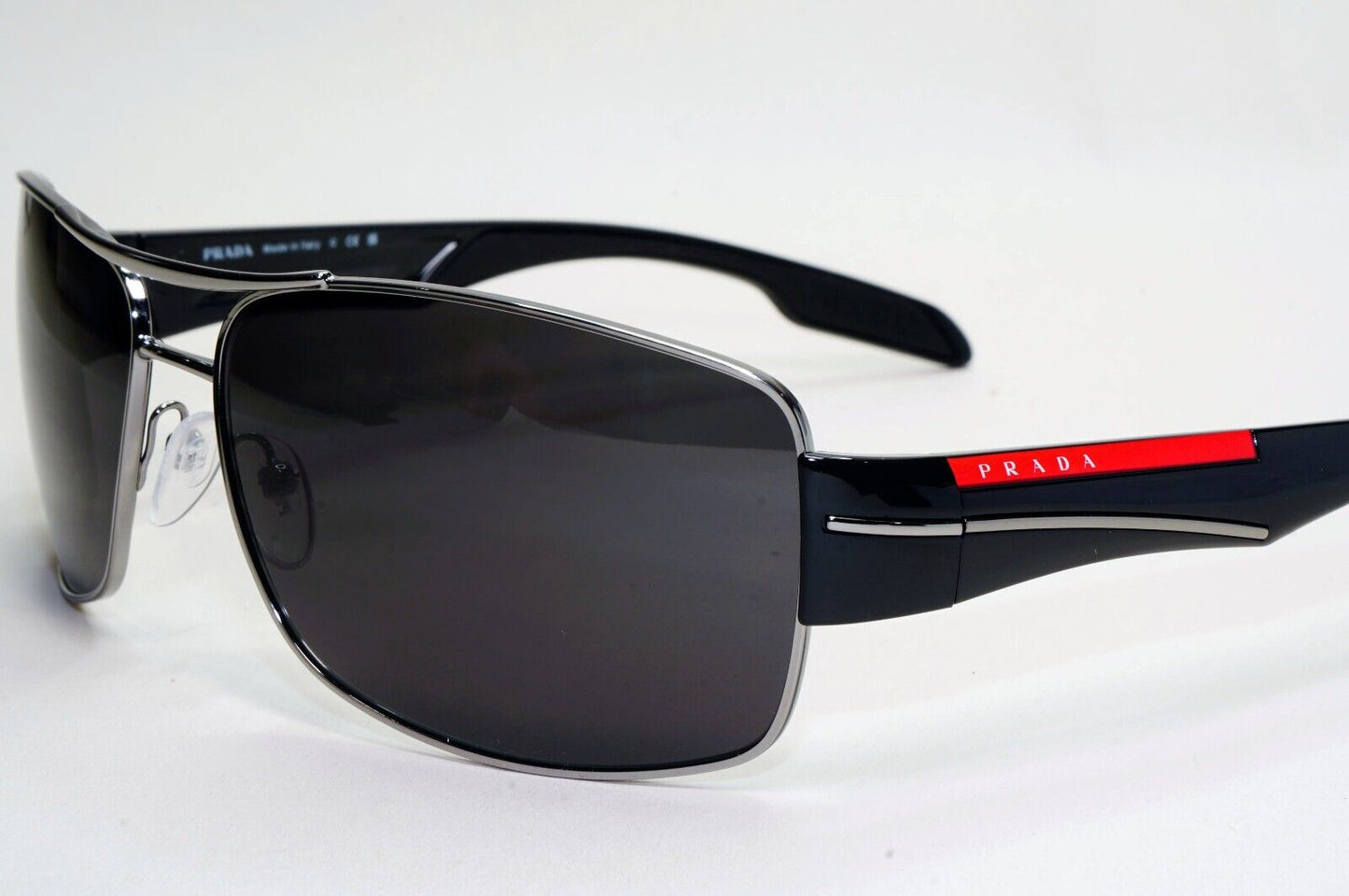 Prada Sunglasses Black Wrap Navigator Square PS53NS SPS 53N 5AV-3M1 65mm 210924