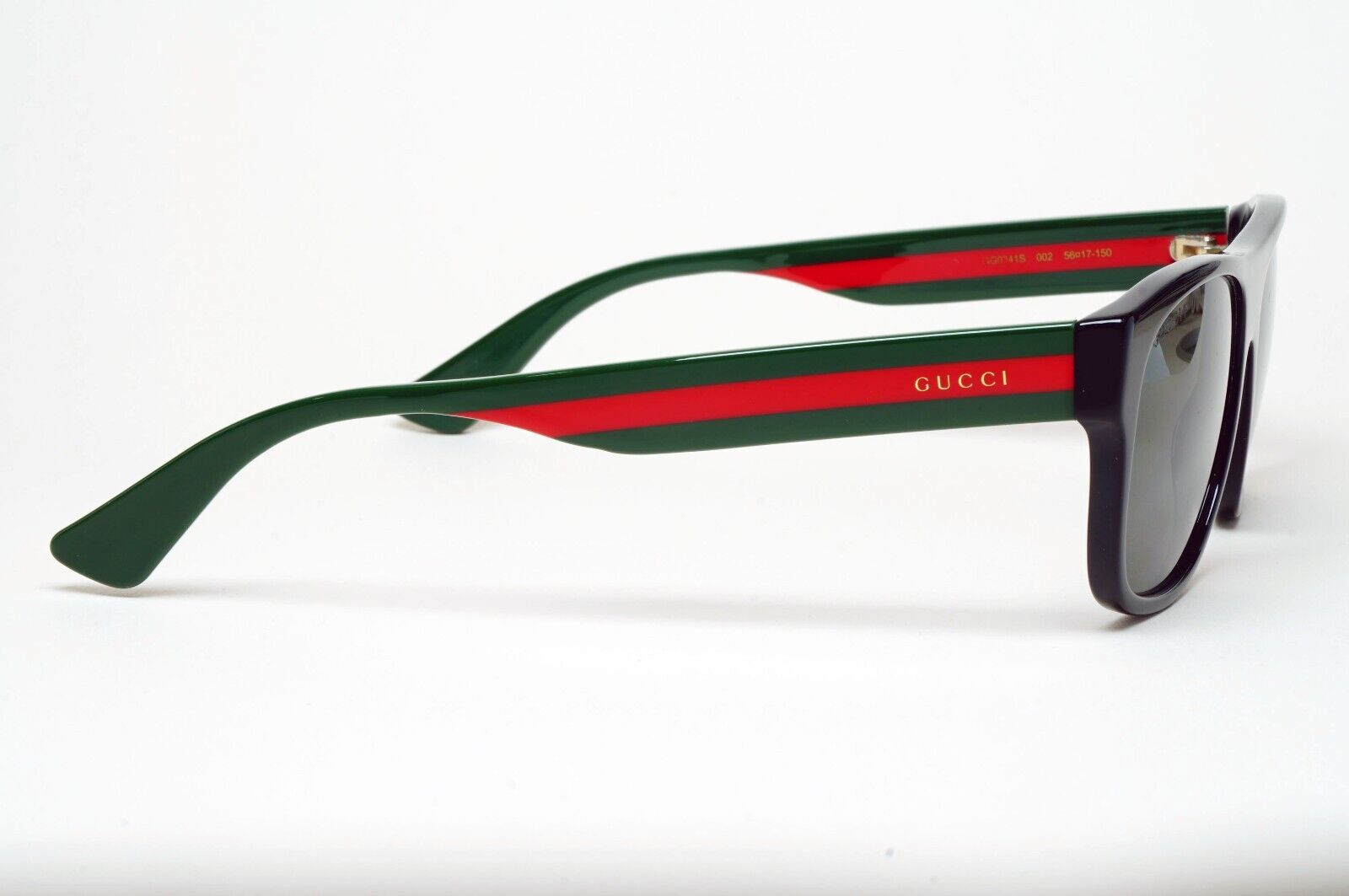 Gucci Sunglasses 2018 Polarized Black Grey Red Green GG0341S 002 56mm 110225