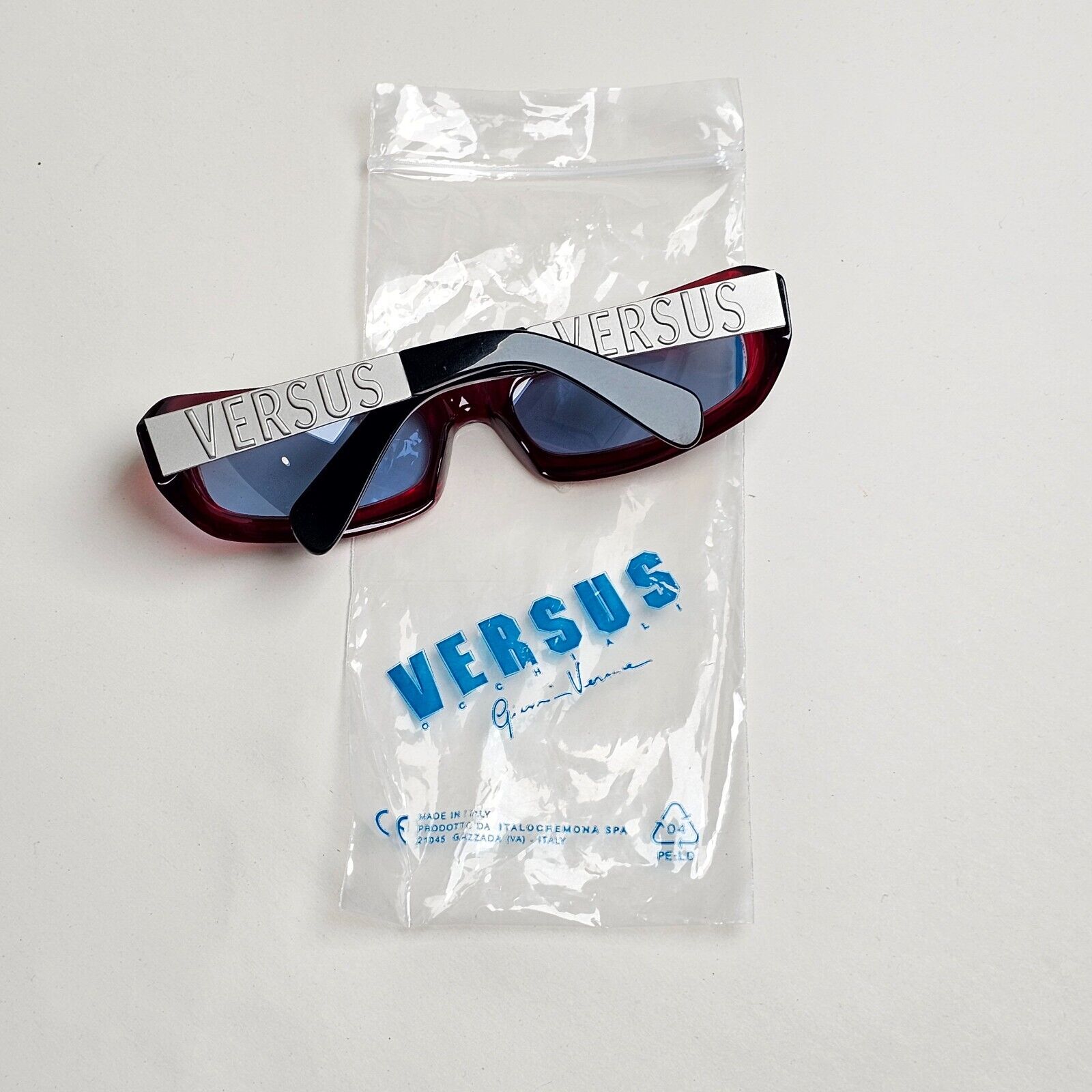 Versus Sunglasses 1996 by Gianni Versace Vintage Dark Red MOD E48/A COL 415
