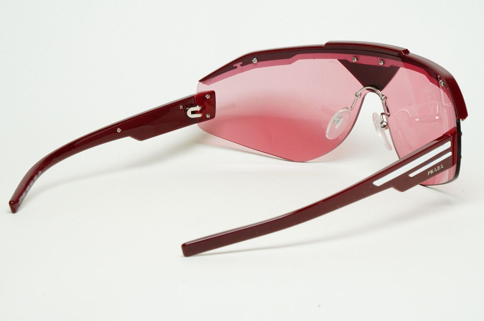 Prada Sunglasses Bordo Brown Shield Wrap PR69VS SPR 69V 459-1K0 231124