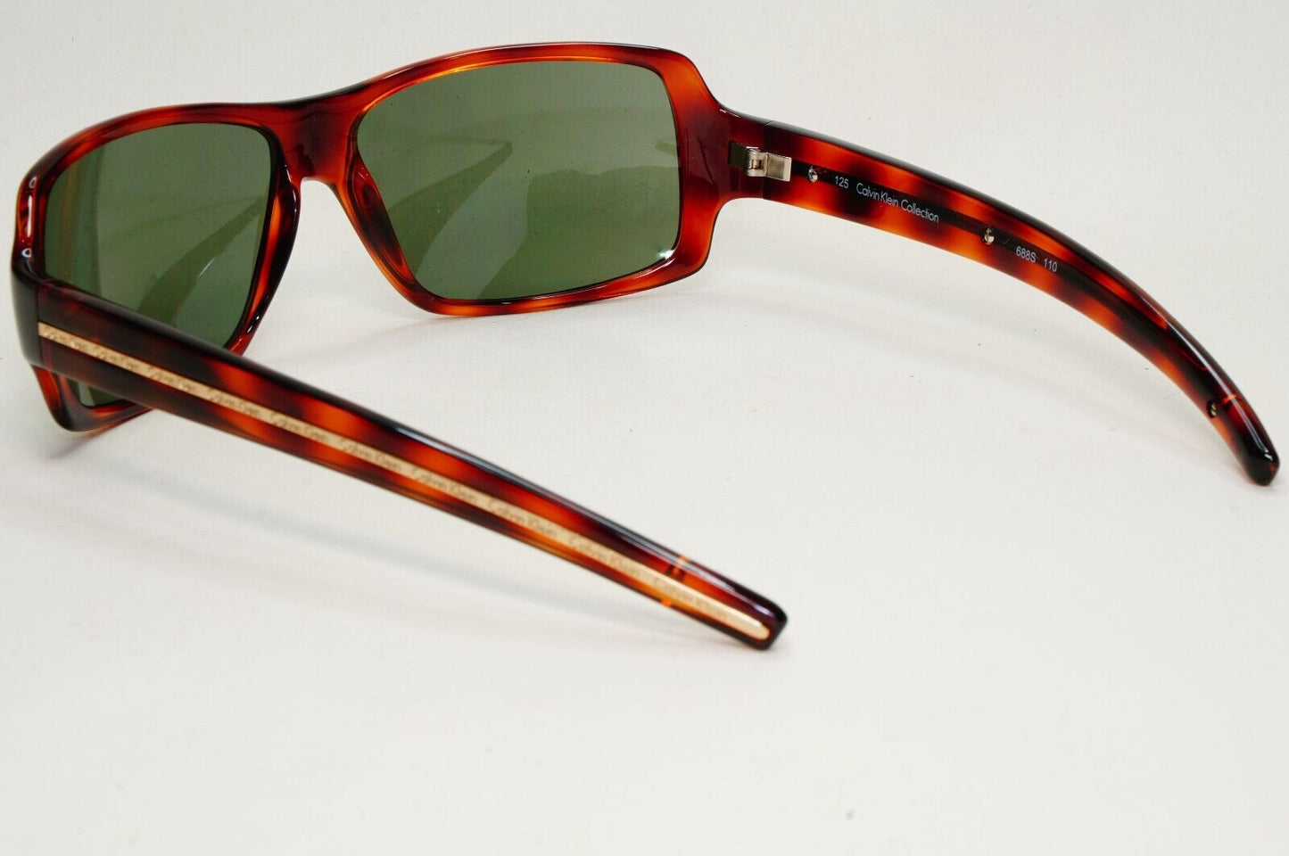 Calvin Klein Sunglasses 2005 Vintage Brown Green Gold Rectangle 688S 110 121124