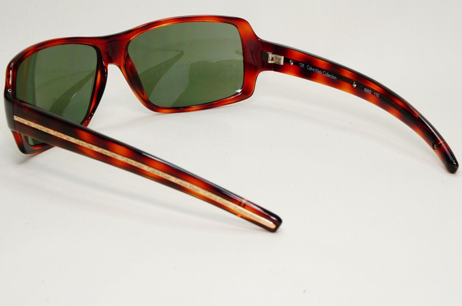 Calvin Klein Sunglasses 2005 Vintage Brown Green Gold Rectangle 688S 110 121124