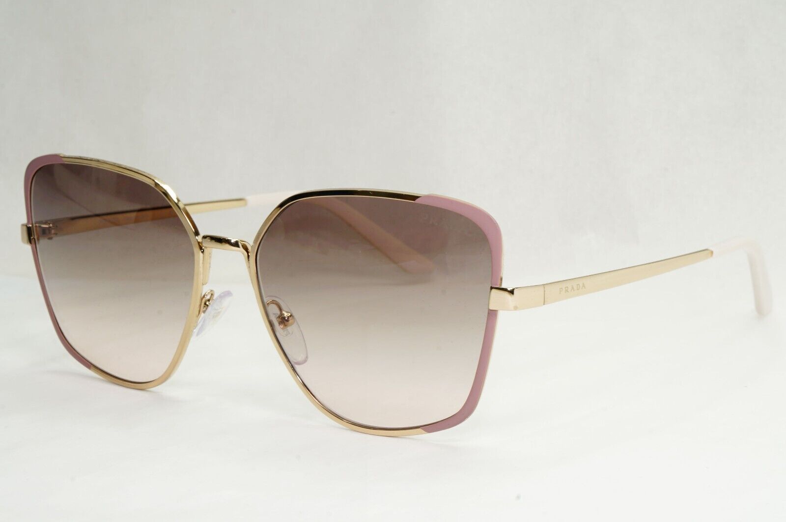 Prada Sunglasses Gold Square Metal Grey Pink Gradient PR60XS SPR 60X 07B-4K0