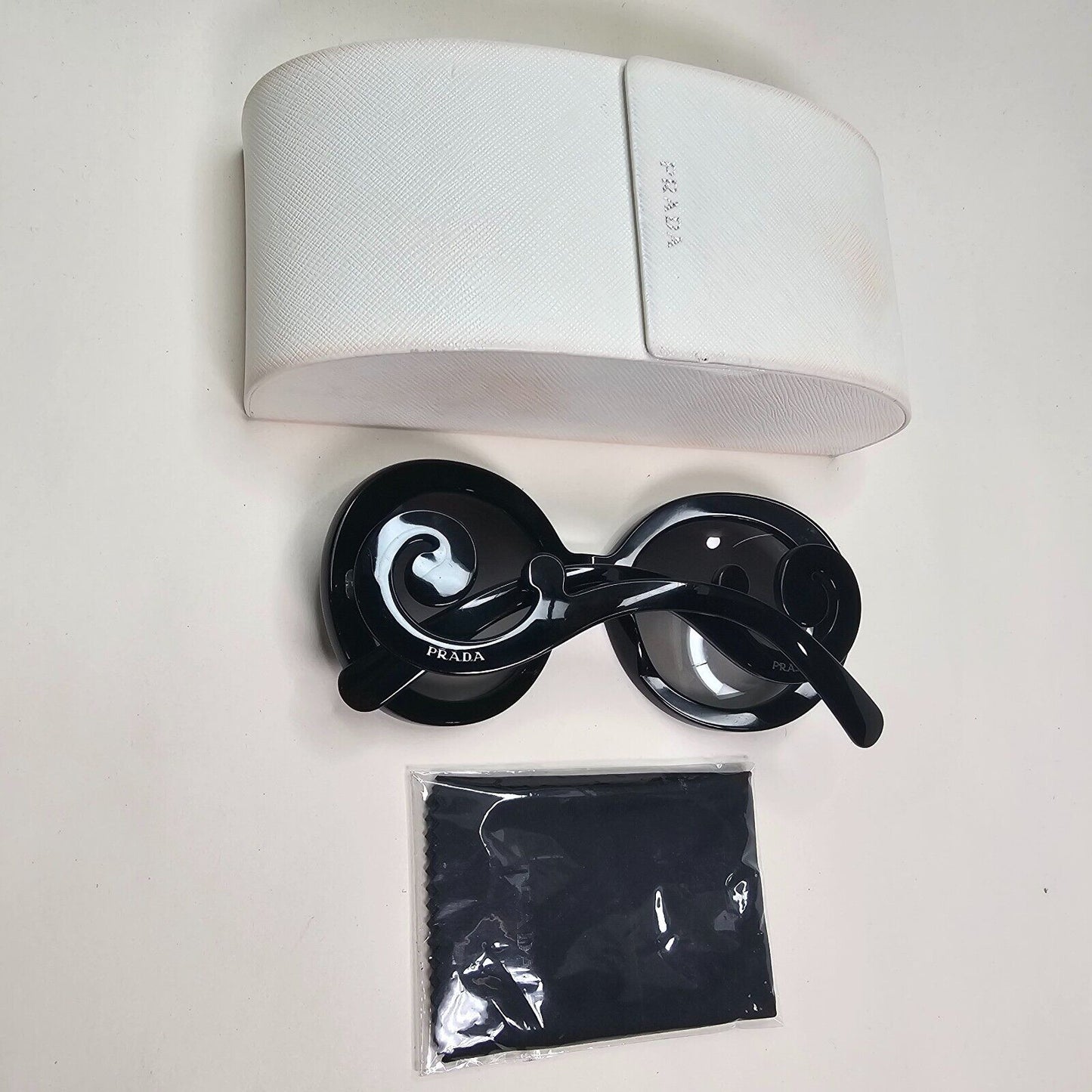 Prada Sunglasses Swirl Baroque Black Round PR27NS SPR 27N 1AB-3M1 061024