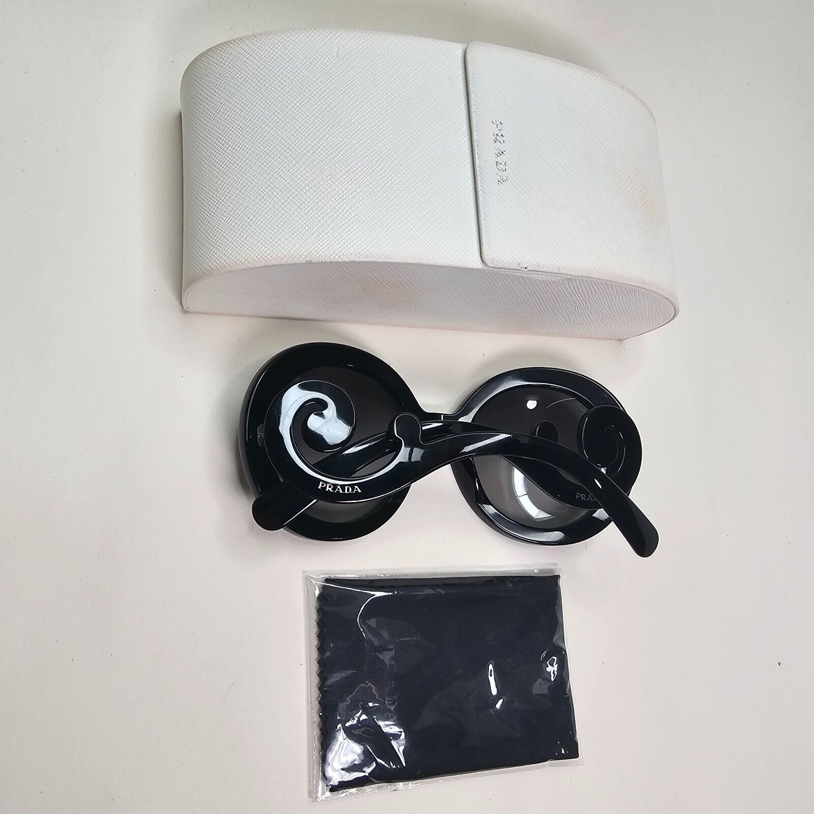 Prada Sunglasses Swirl Baroque Black Round PR27NS SPR 27N 1AB-3M1 061024