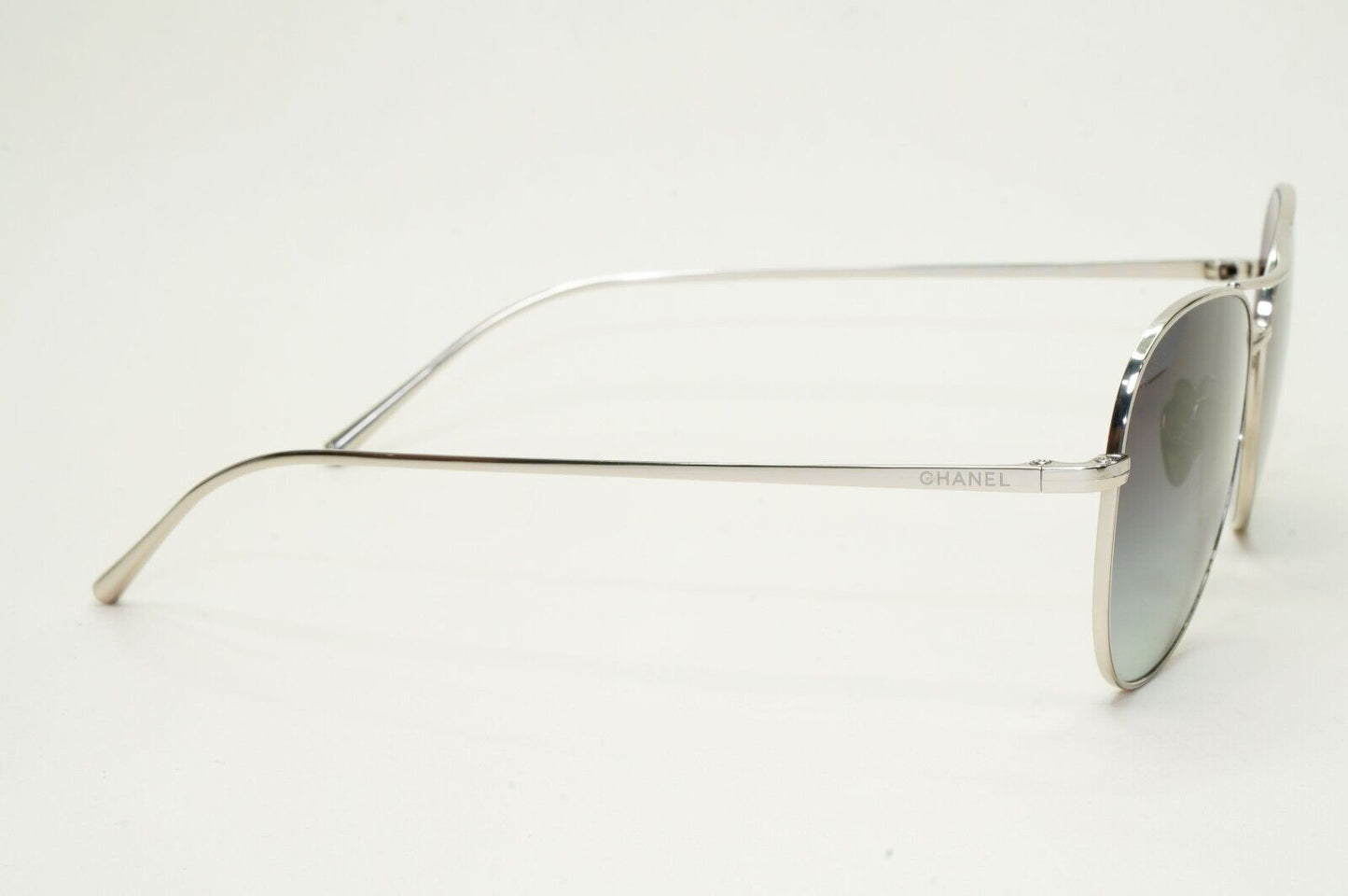 Chanel Sunglasses Titanium Silver Pilot Grey Gradient Metal 4259-T c.124/S6 56mm
