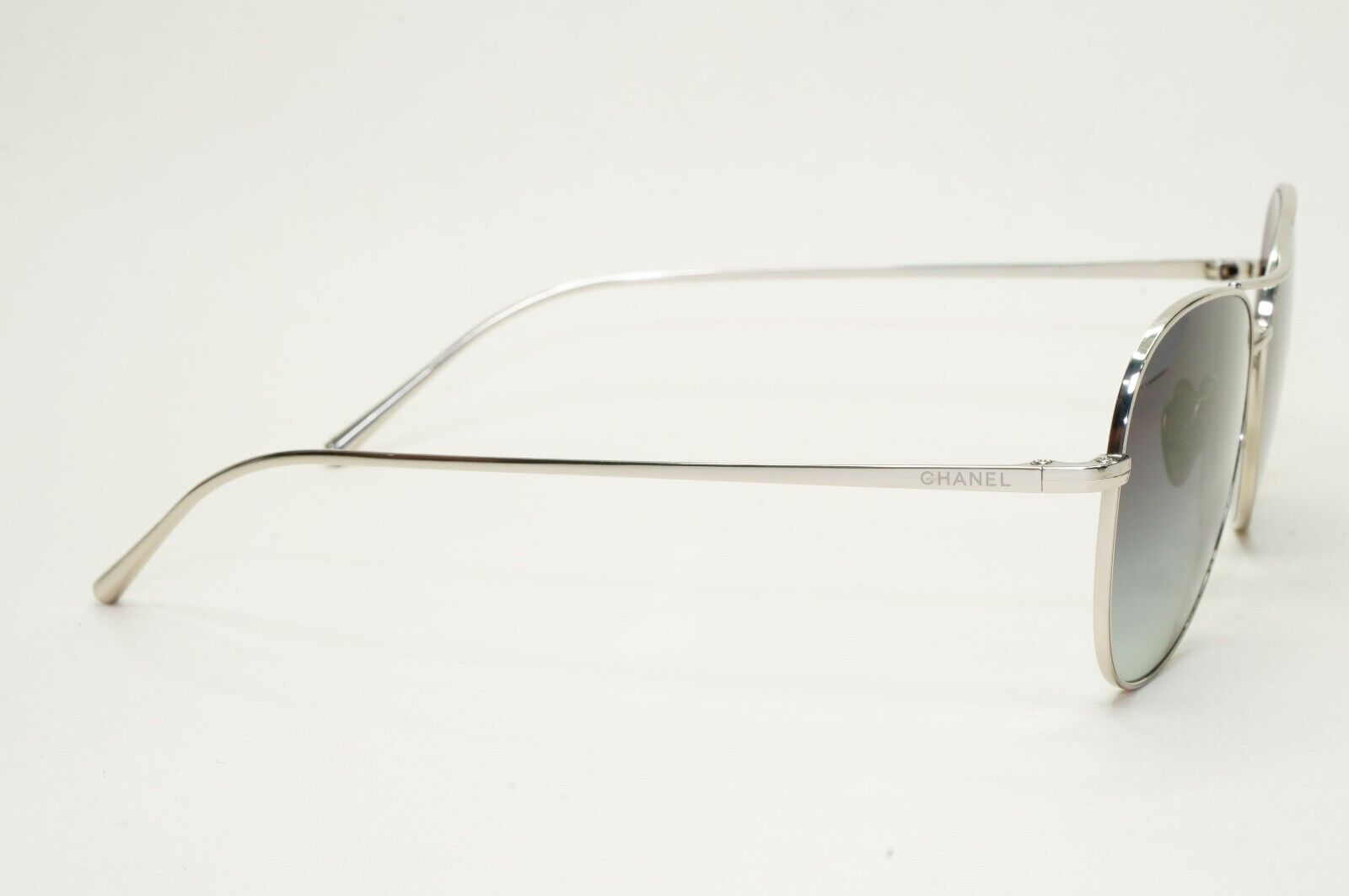 Chanel Sunglasses Titanium Silver Pilot Grey Gradient Metal 4259-T c.124/S6 56mm