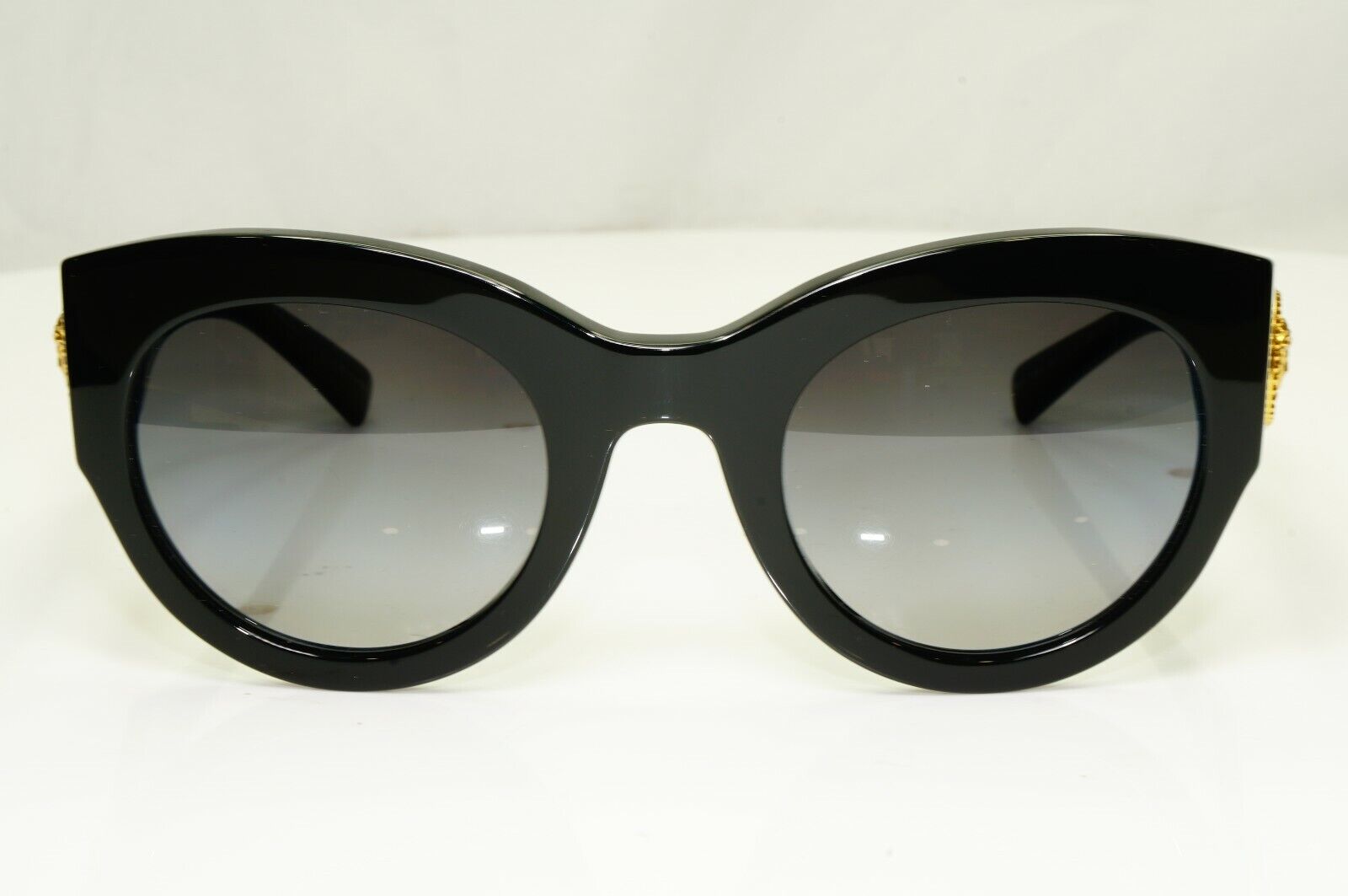 Versace Gold Medusa Polarized Black Sunglasses Womens Tribute 1996 4353 GB1/T3