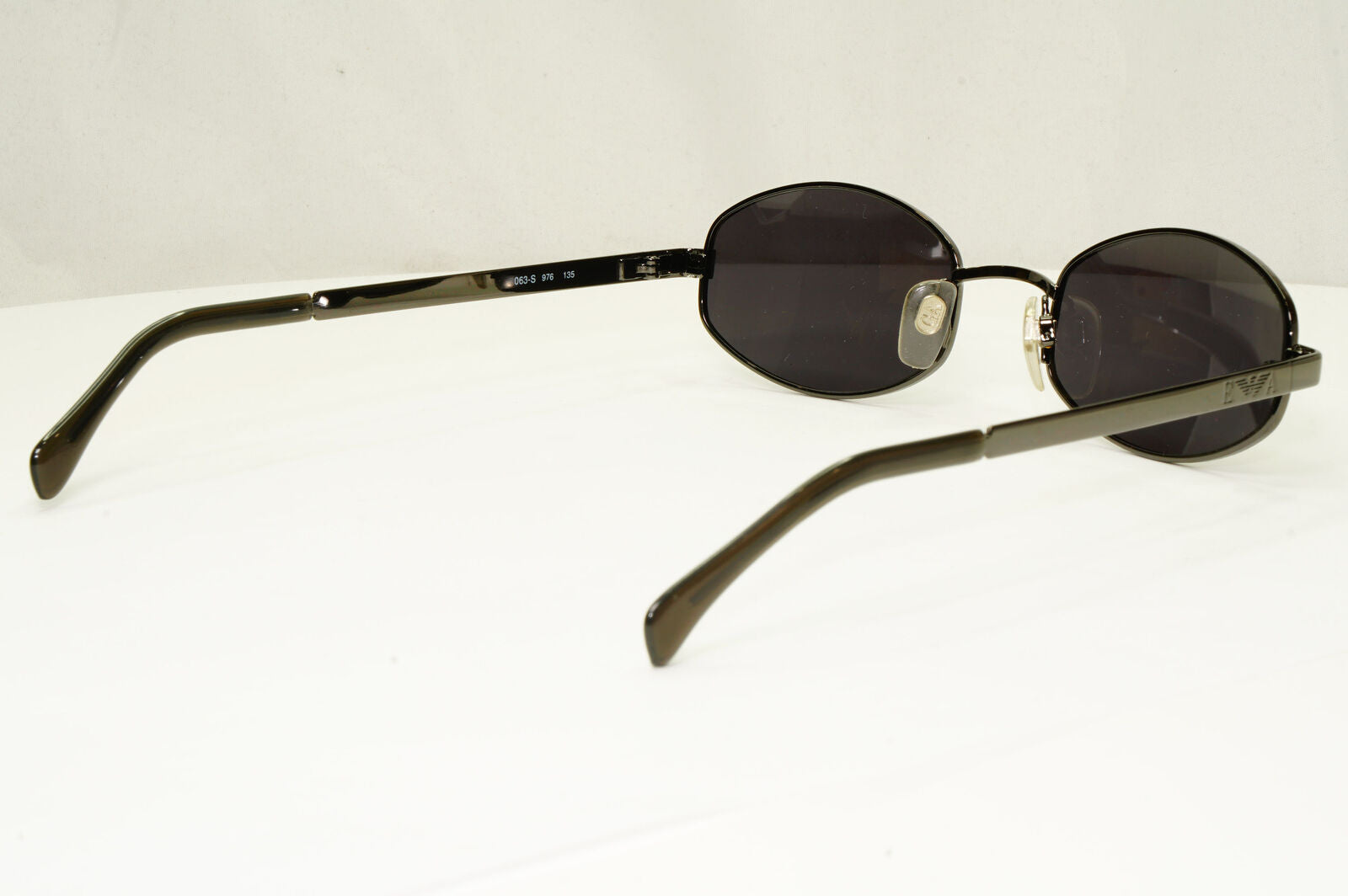 Emporio Armani 1997 Vintage Sunglasses Mens Womens Rectangle Gunmetal 063-S 976