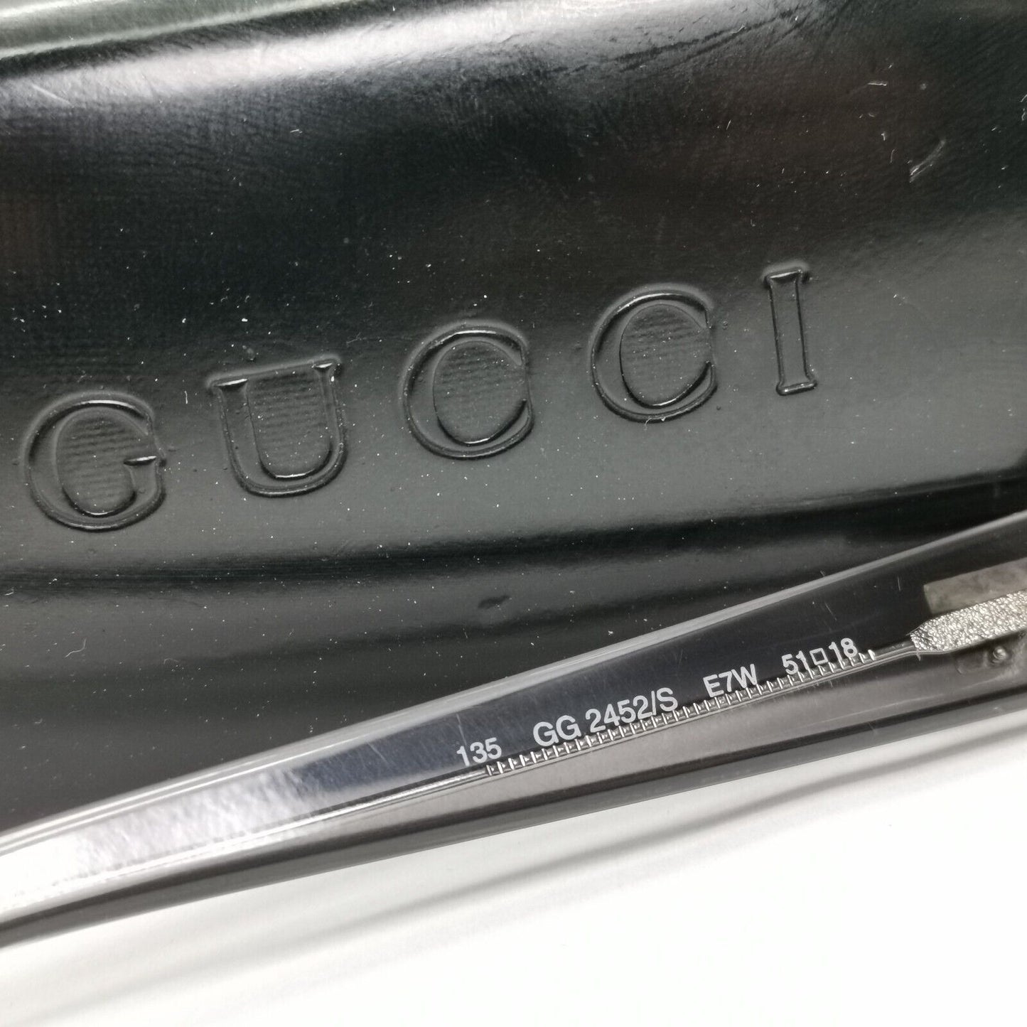 Gucci Sunglasses 1998 Vintage  Transparent Grey Rectangle GG 2452/S E7W 261024