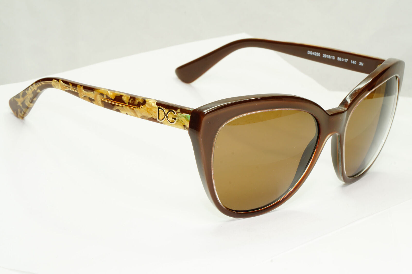 Dolce & Gabbana 2015 Sunglasses Gold Leaf Brown Square DG 4250 2918/13 151222