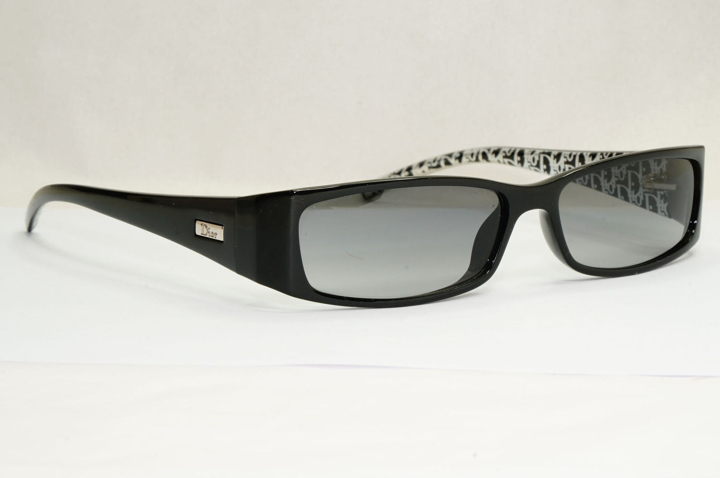 Dior Sunglasses 2004 Vintage Rectangle Black Grey Slim Small Thursday 5K3 180224