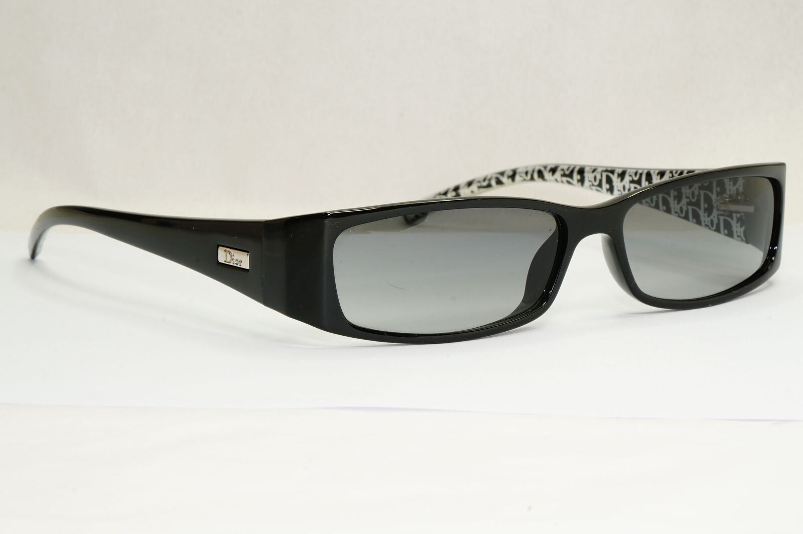 Dior Sunglasses 2004 Vintage Rectangle Black Grey Slim Small Thursday 5K3 180224