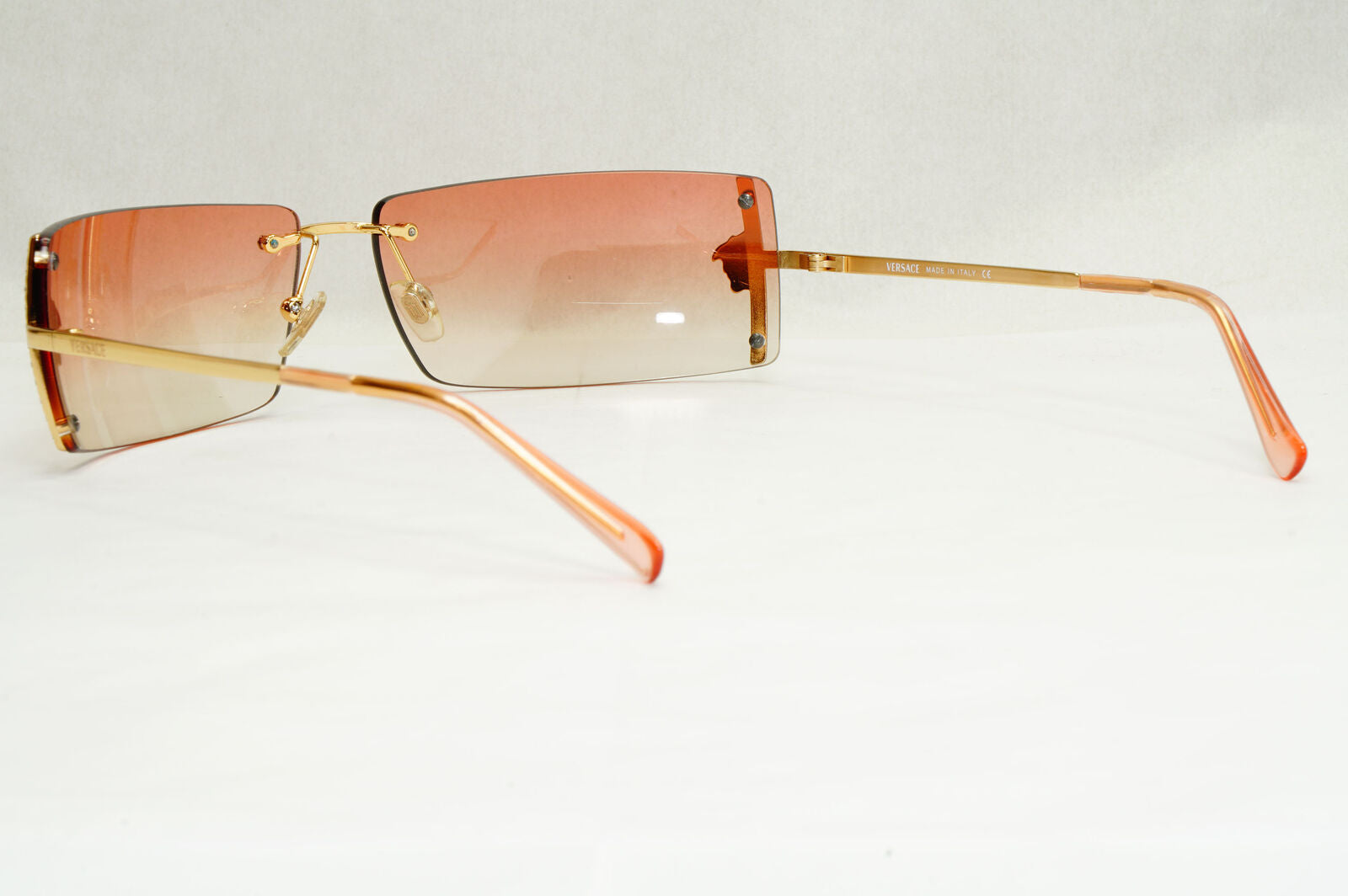 Versace Sunglasses 2004 Vintage Rimless Gold Crystals MOD N29-H N30/536 200124