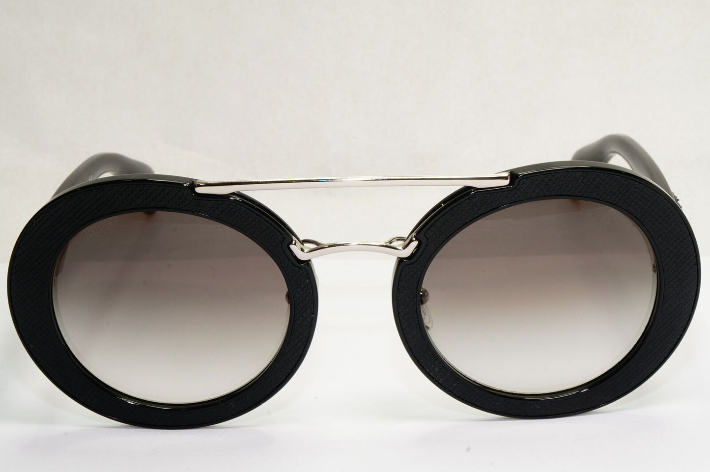 Prada Sunglasses Black Triangle Saffiano Leather PR15SS SPR 15S 1AB-0A7 190224
