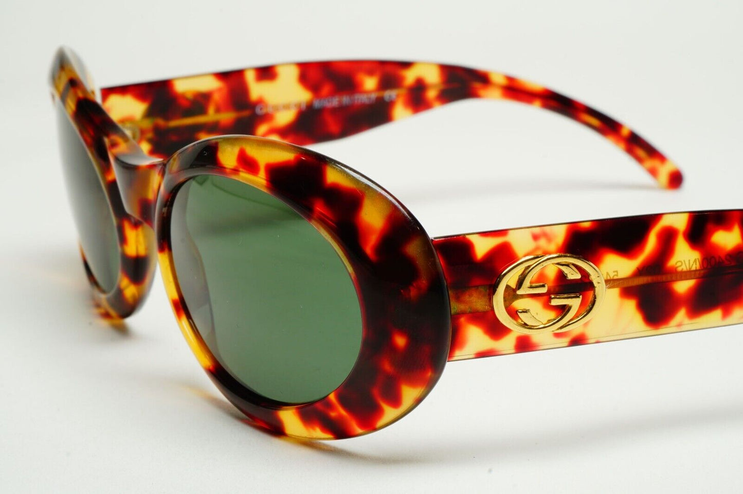 Gucci Sunglasses 1996 Vintage Brown Tortoise Oval GG 2400/N/S 54mm 02Y 280125