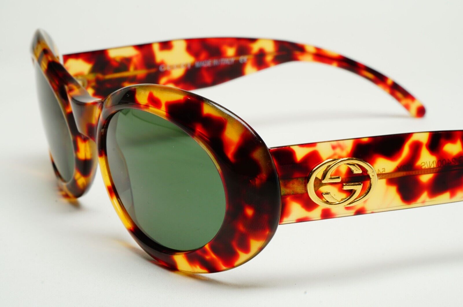 Gucci Sunglasses 1996 Vintage Brown Tortoise Oval GG 2400/N/S 54mm 02Y 280125