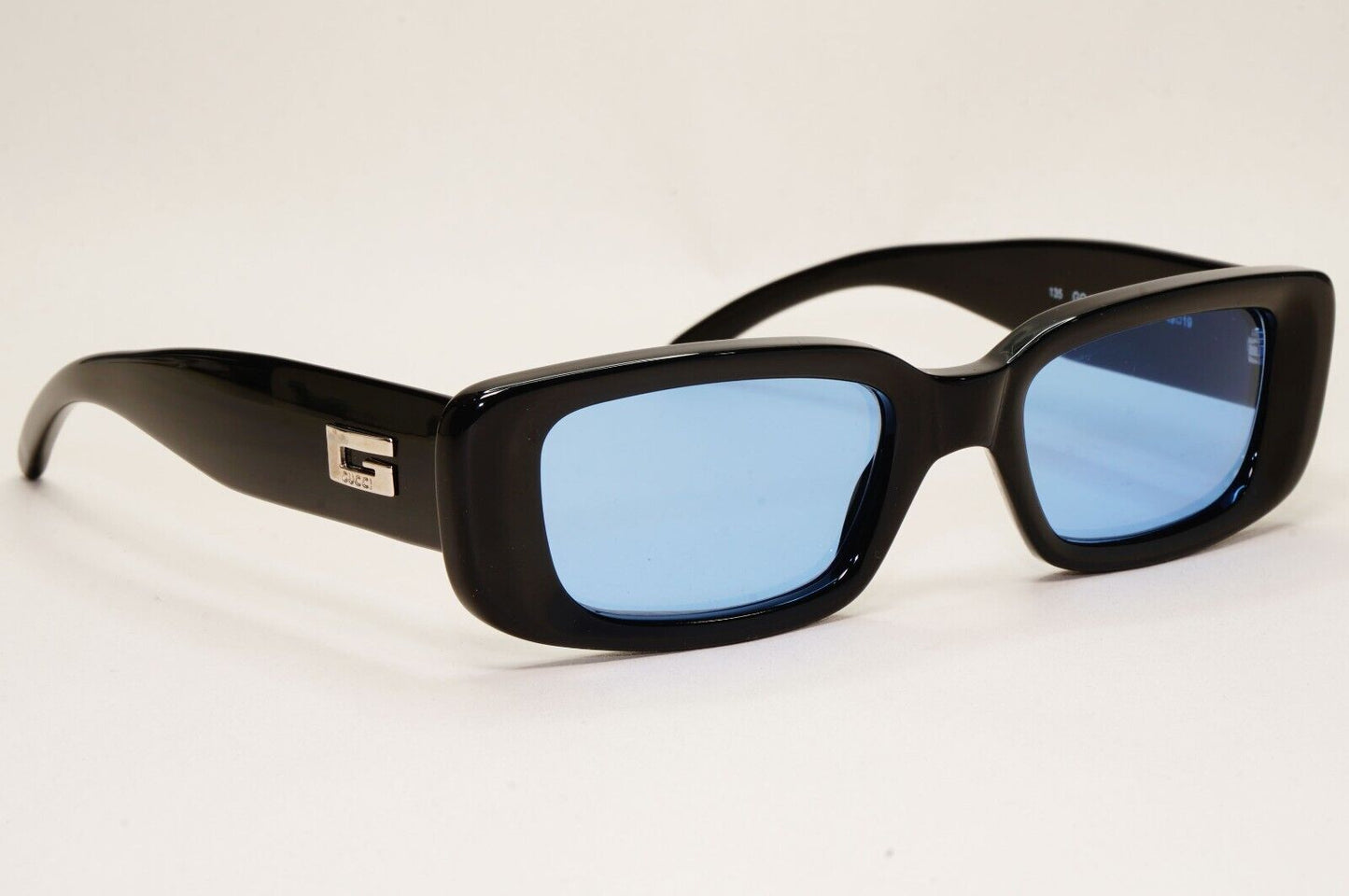 Gucci Sunglasses 1996 Vintage Black Blue Square GG 2409/N/S 807 49mm 141024