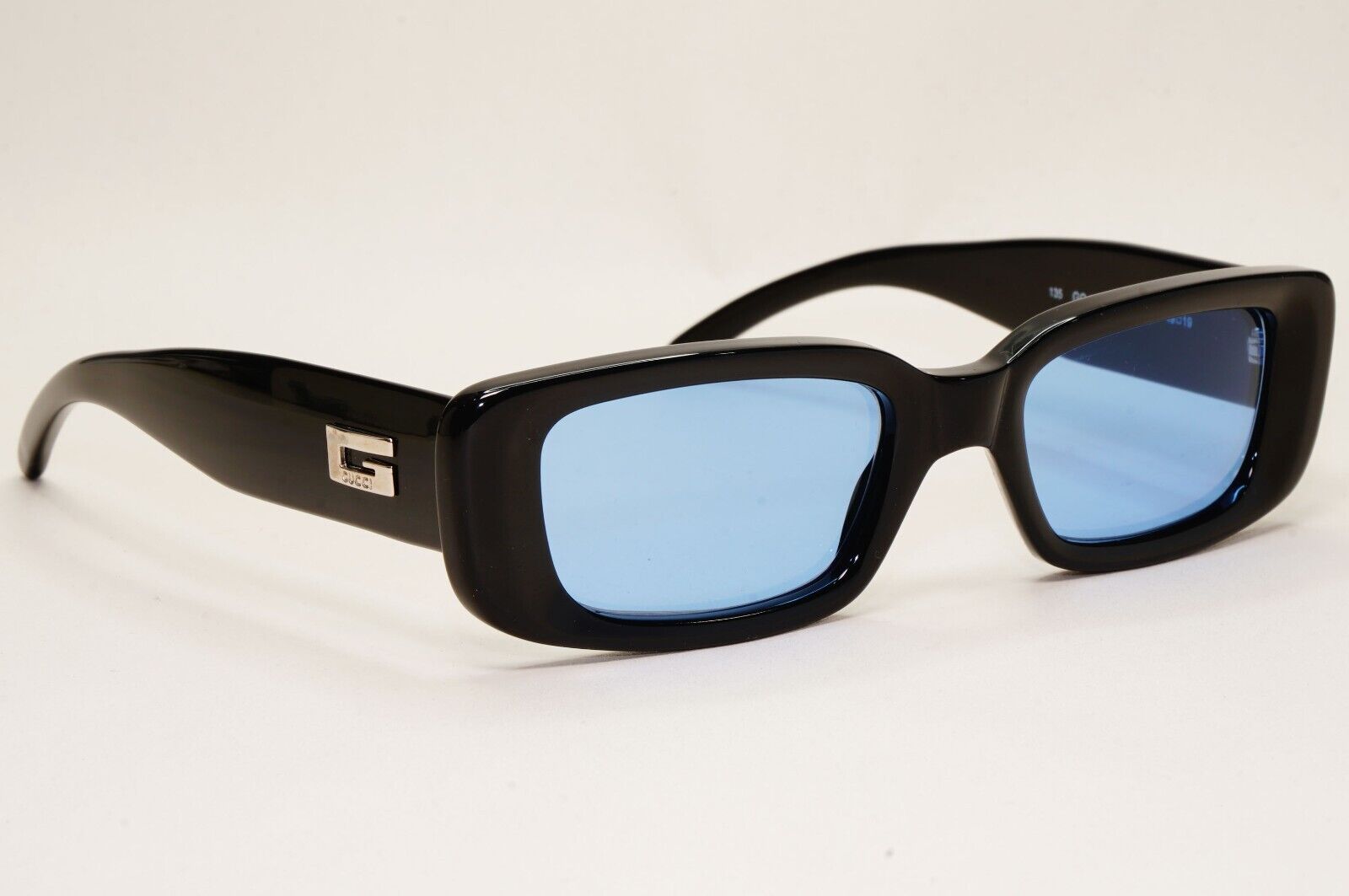 Gucci Sunglasses 1996 Vintage Black Blue Square GG 2409/N/S 807 49mm 141024