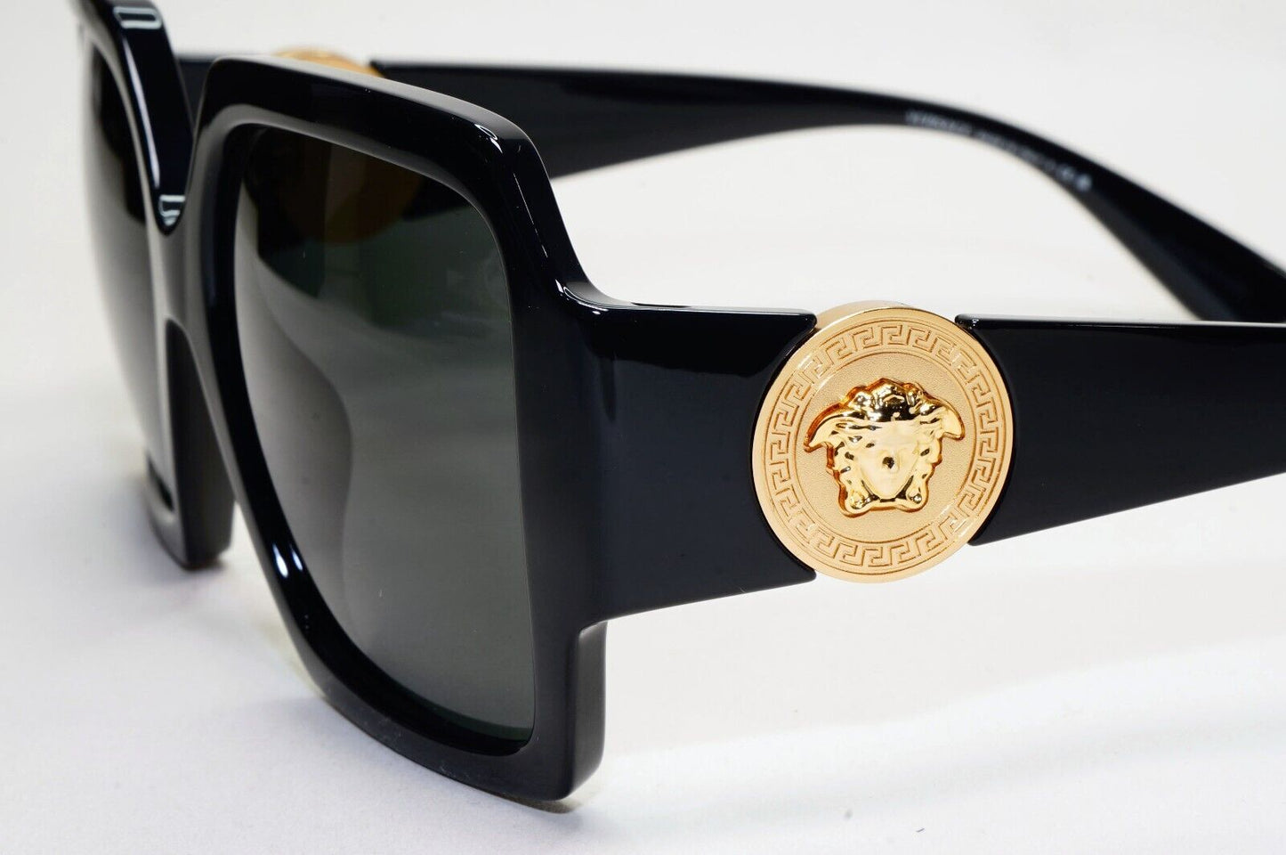 Versace Sunglasses Black Oversized Square Gold Medusa Large MOD VE 4453 GB1/87