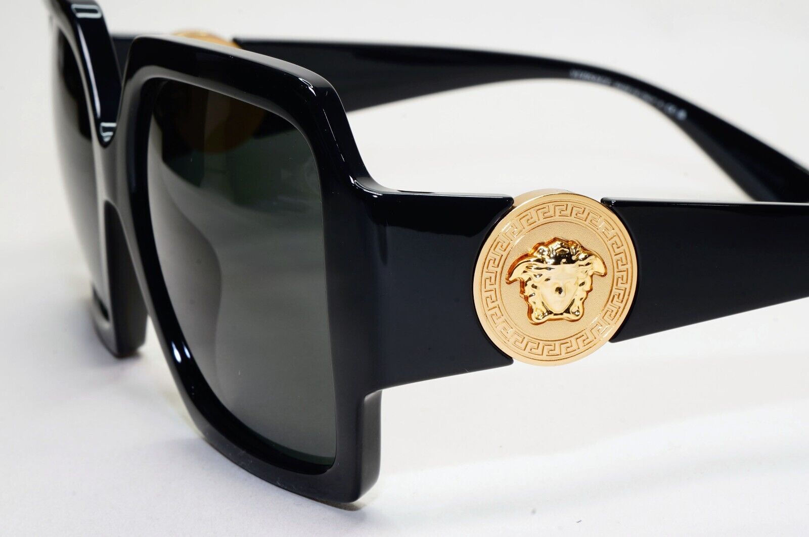 Versace Sunglasses Black Oversized Square Gold Medusa Large MOD VE 4453 GB1/87