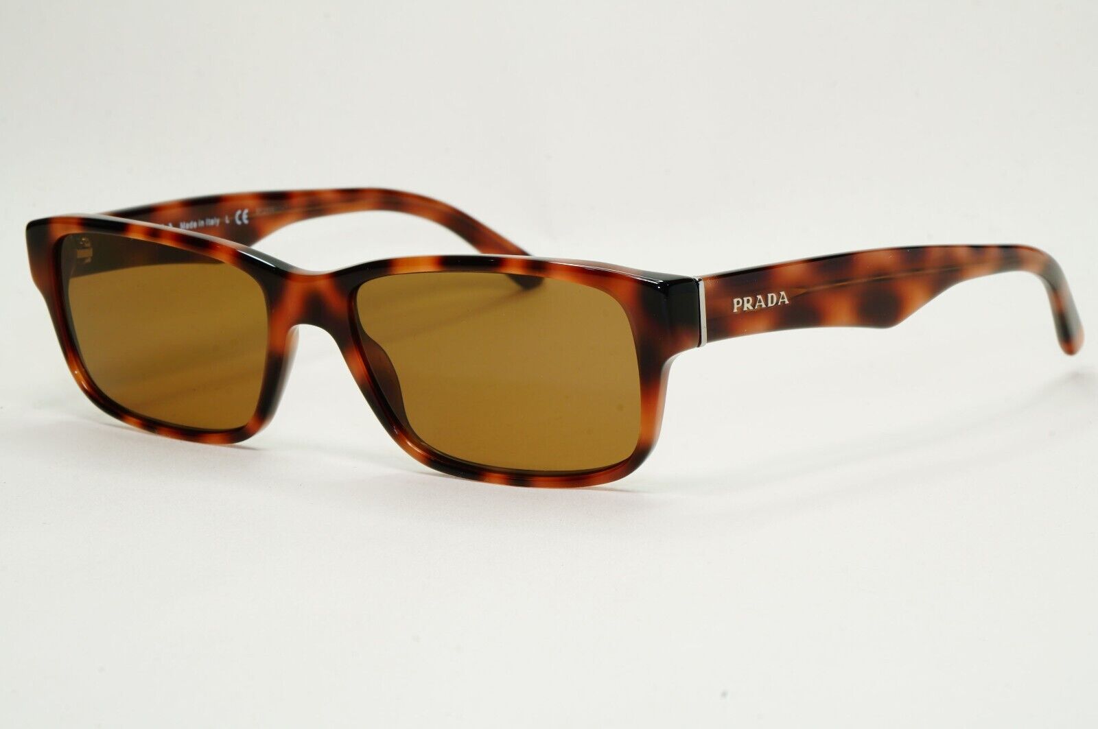 Prada Sunglasses Brown Tortoiseshell Rectangle PR16MV VPR 16M 519-1O1 53mm