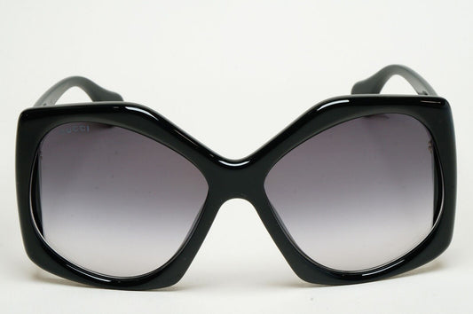 Gucci Sunglasses 2021 Oversized Black Grey Gold Large Square GG0875S 001 070125