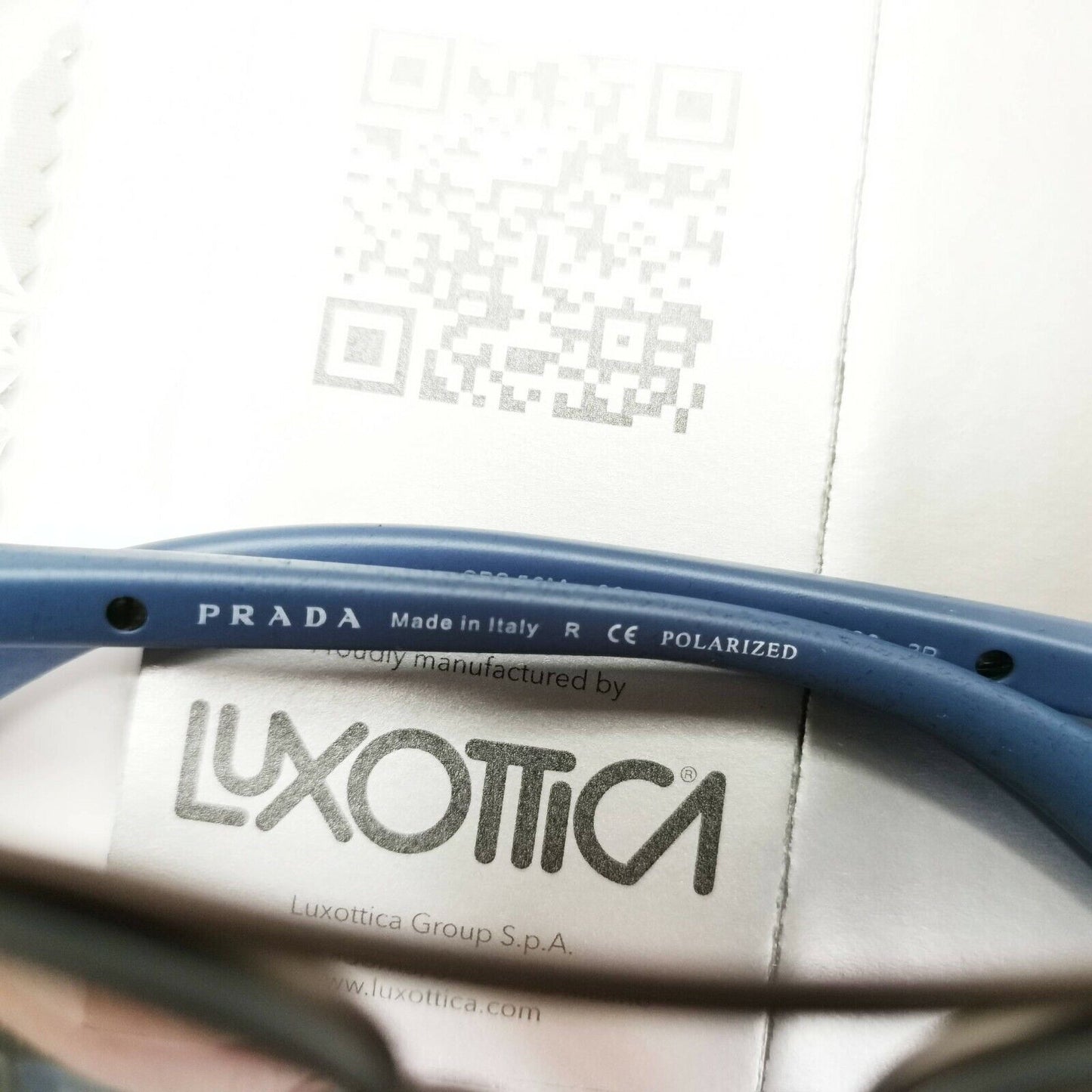Prada Polarized Blue Sunglasses Silver Mirror Pilot 62mm Mens SPS 56M DG1-2F2
