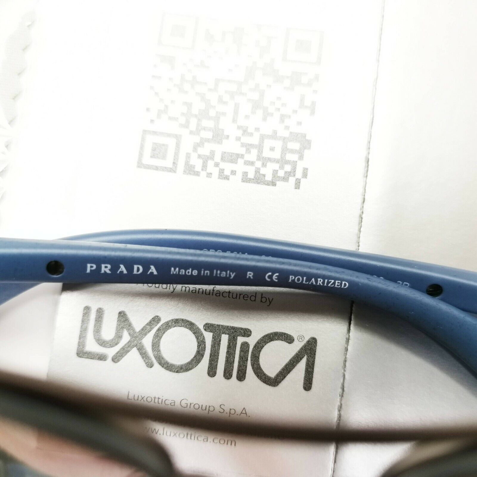 Prada Polarized Blue Sunglasses Silver Mirror Pilot 62mm Mens SPS 56M DG1-2F2