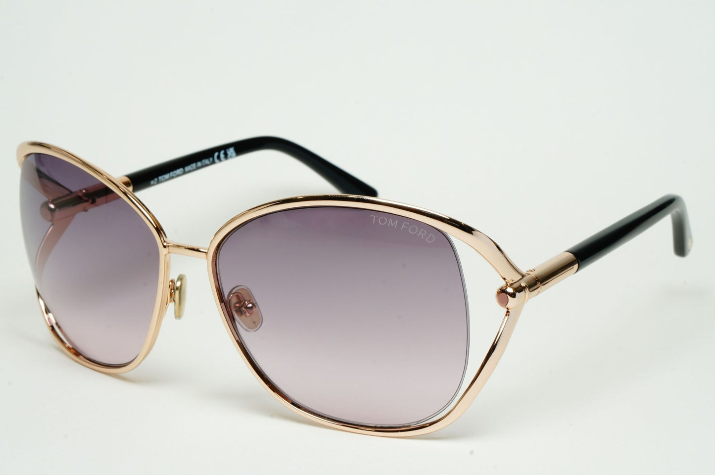 Tom Ford Sunglasses Marta Gold Black Grey Gradient FT1091 TF 1091 28B 62mm