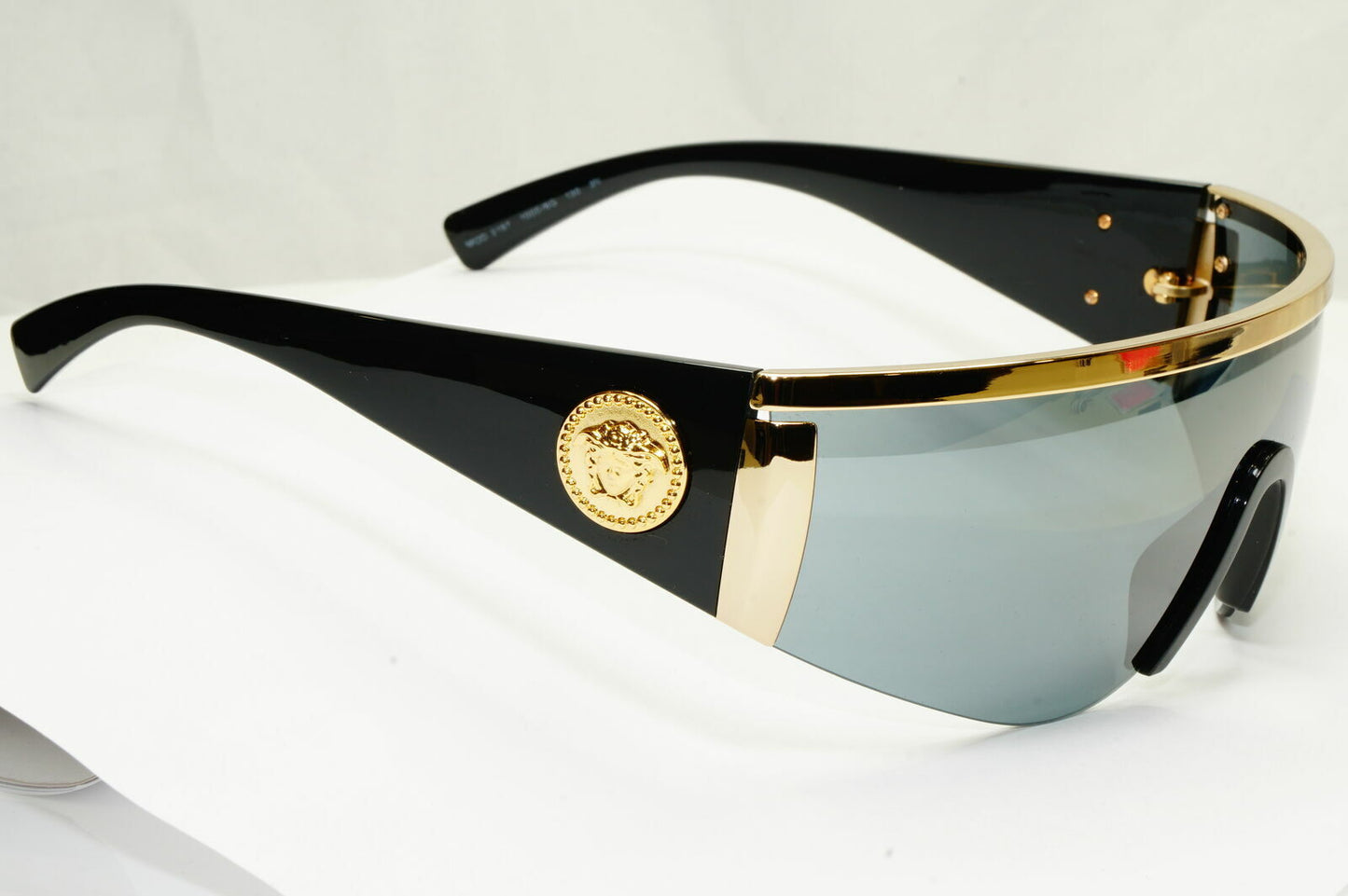 Versace Sunglasses Gold Medusa Shield Black 1996 Tribute 2197 1000/6G [a] 38875