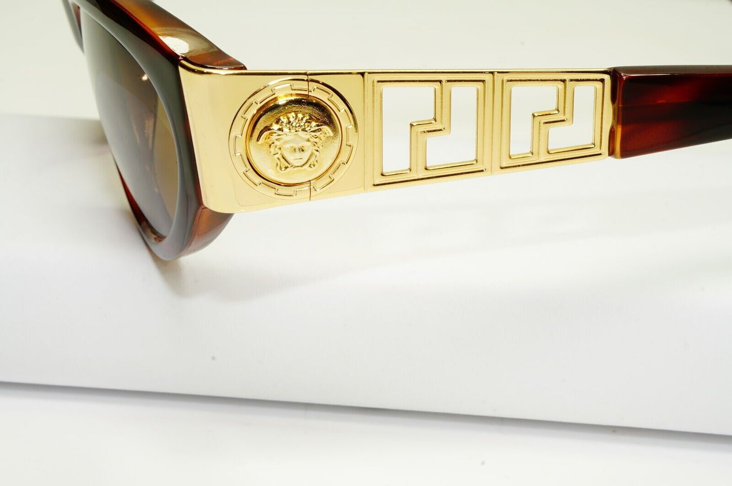 Gianni Versace Sunglasses 1996 Vintage Brown Gold Medusa Brown MOD 492 COL 900