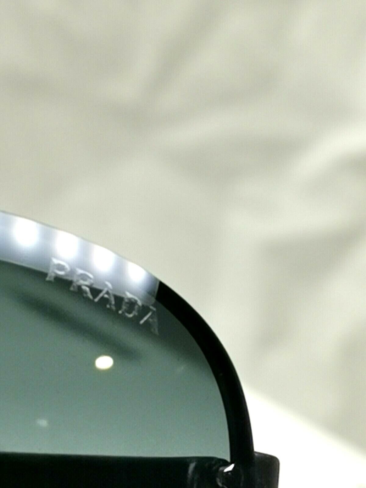 Authentic Prada Mens Sunglasses Black Pilot SPS 56M 1BO-1A1 Rossa Red Stripe